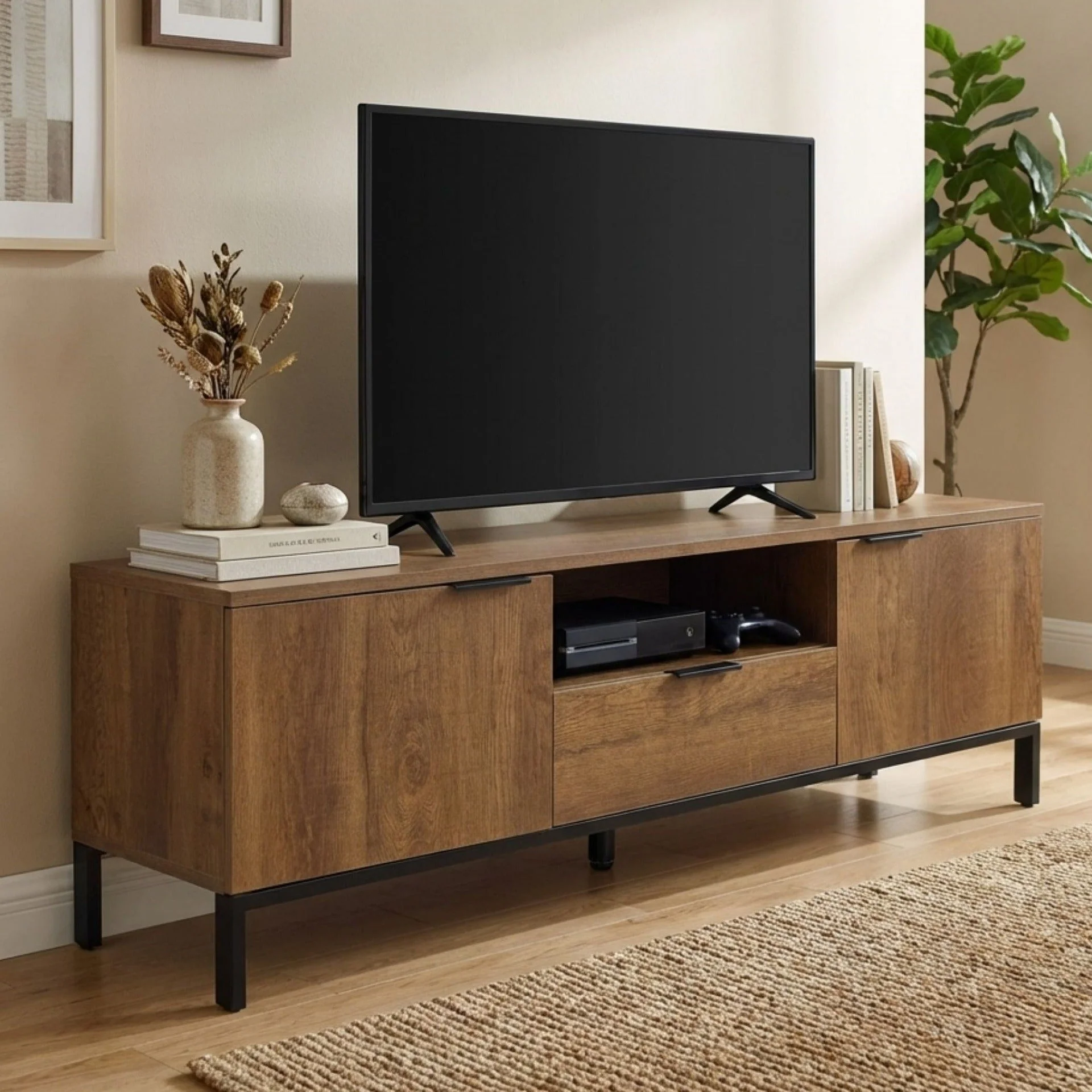 Ocala 1.5m Entertainment Unit - Walnut - Image 7
