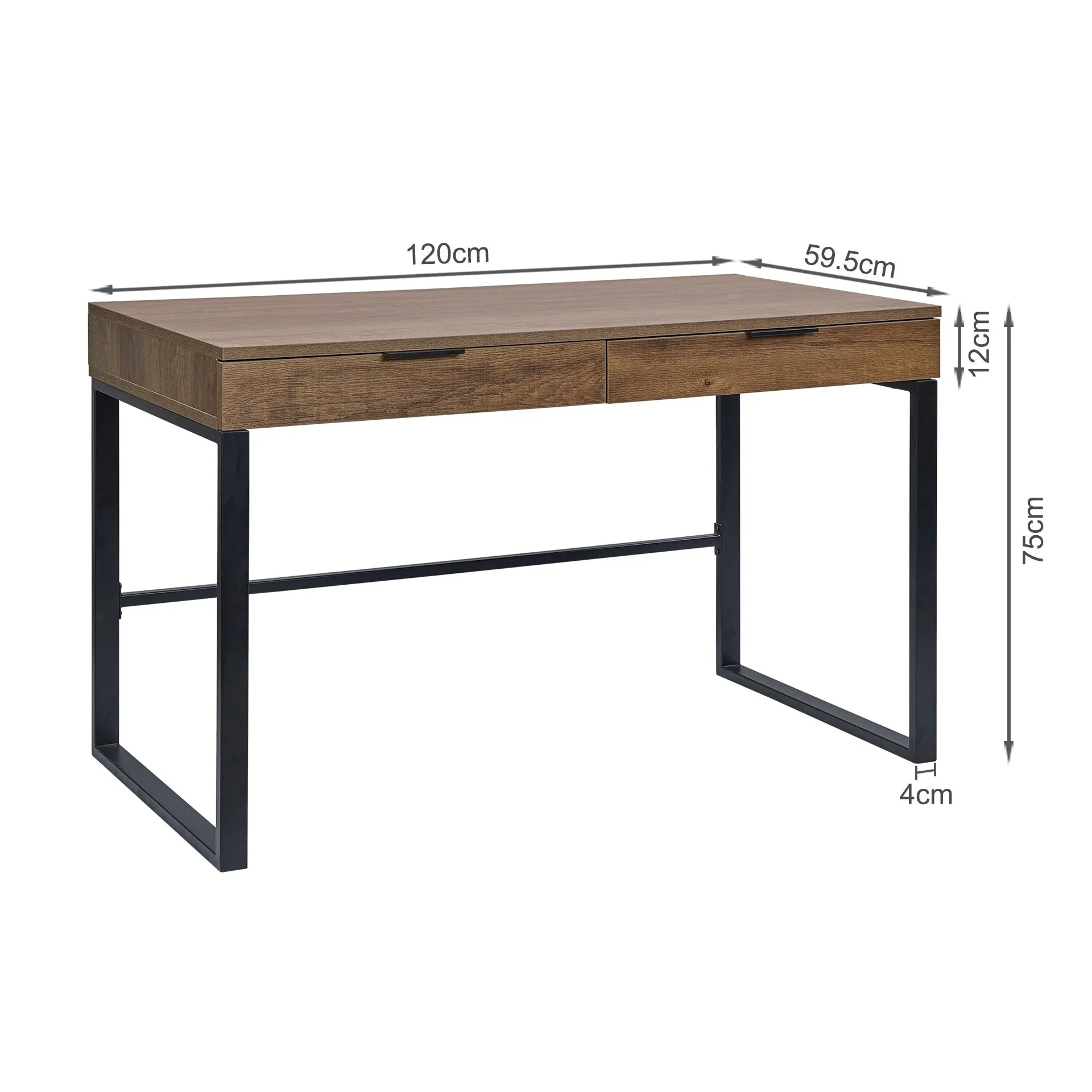 Ocala 120cm Computer Desk - Walnut - Image 14