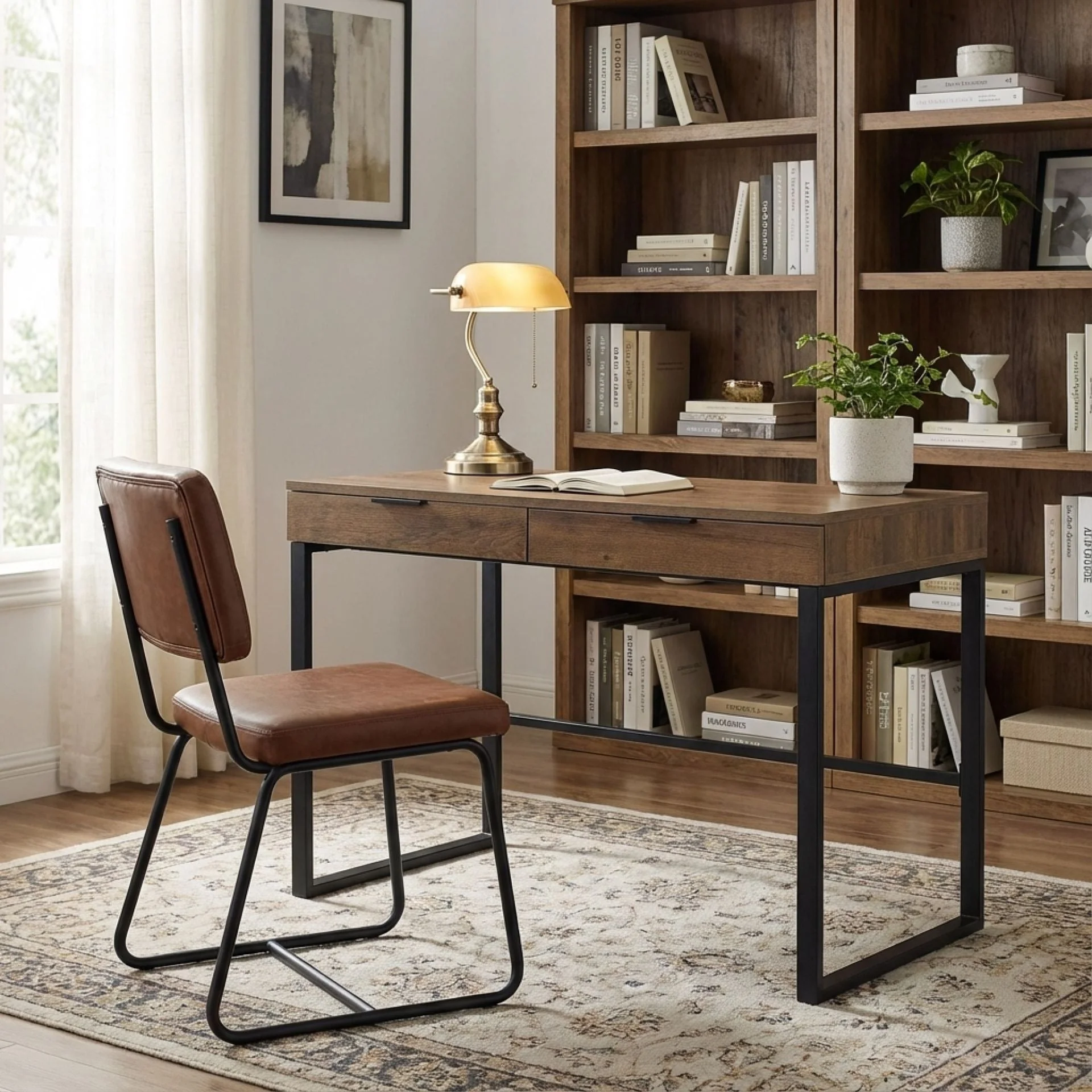 Ocala 120cm Computer Desk - Walnut - Image 3
