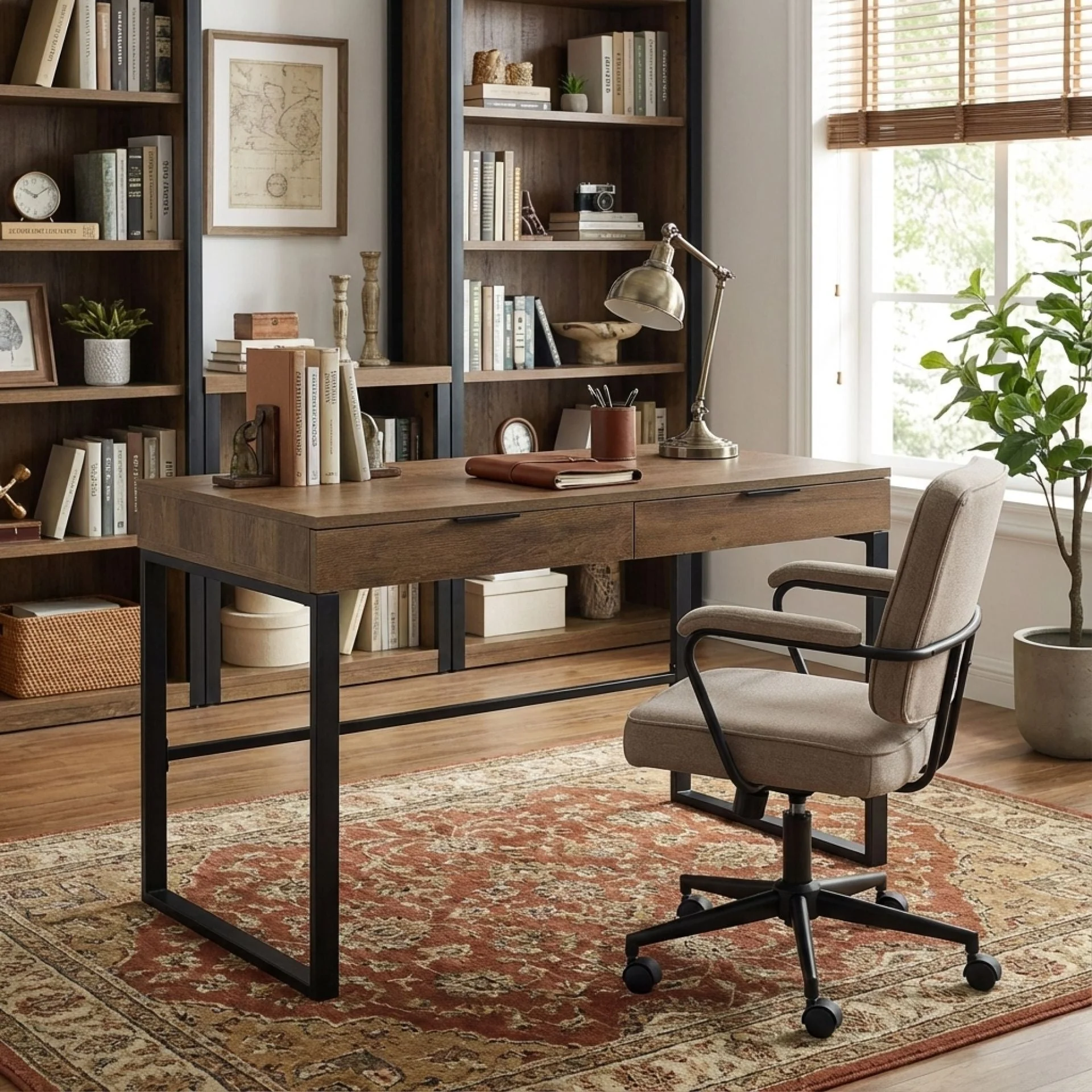 Ocala 120cm Computer Desk - Walnut - Image 4