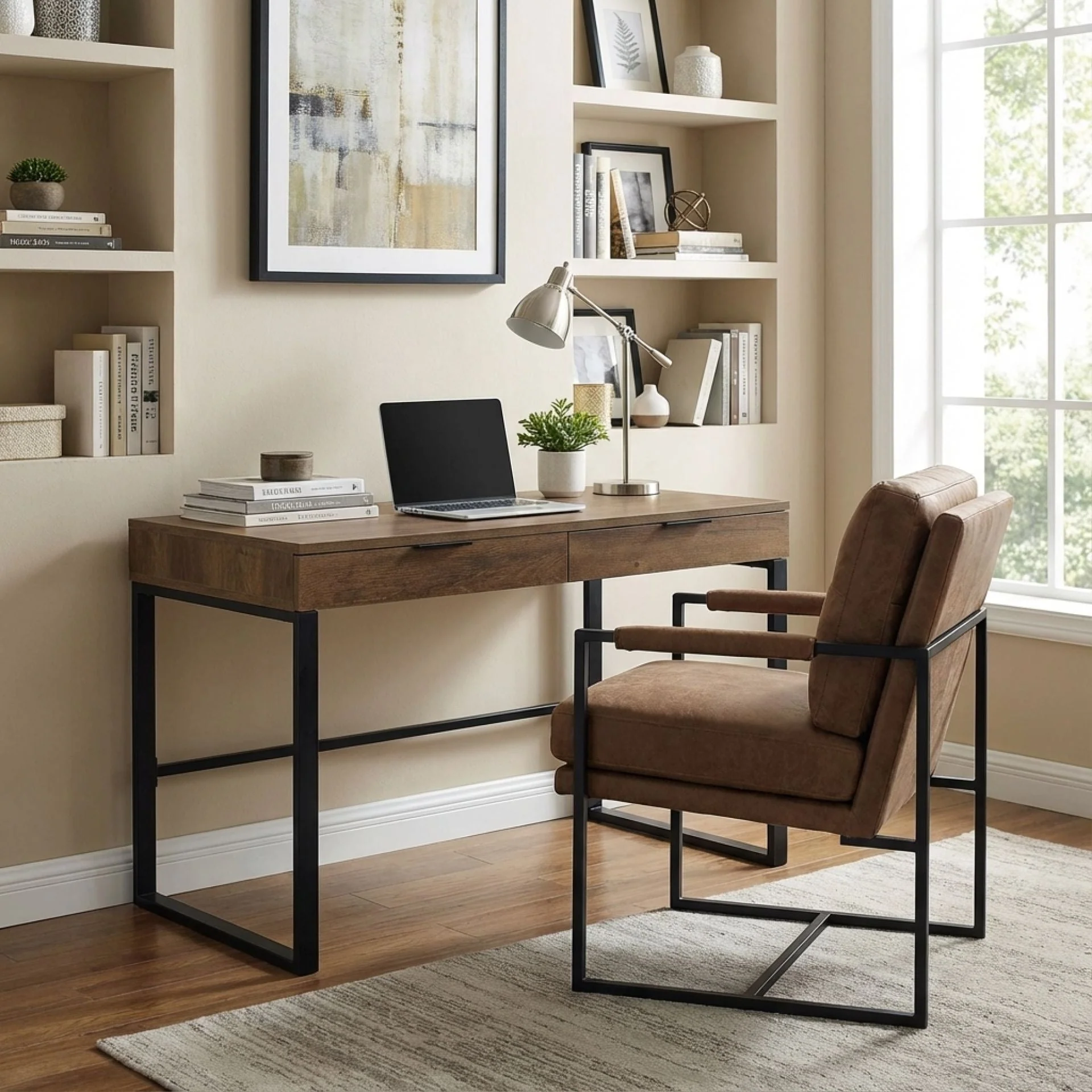 Ocala 120cm Computer Desk - Walnut - Image 5
