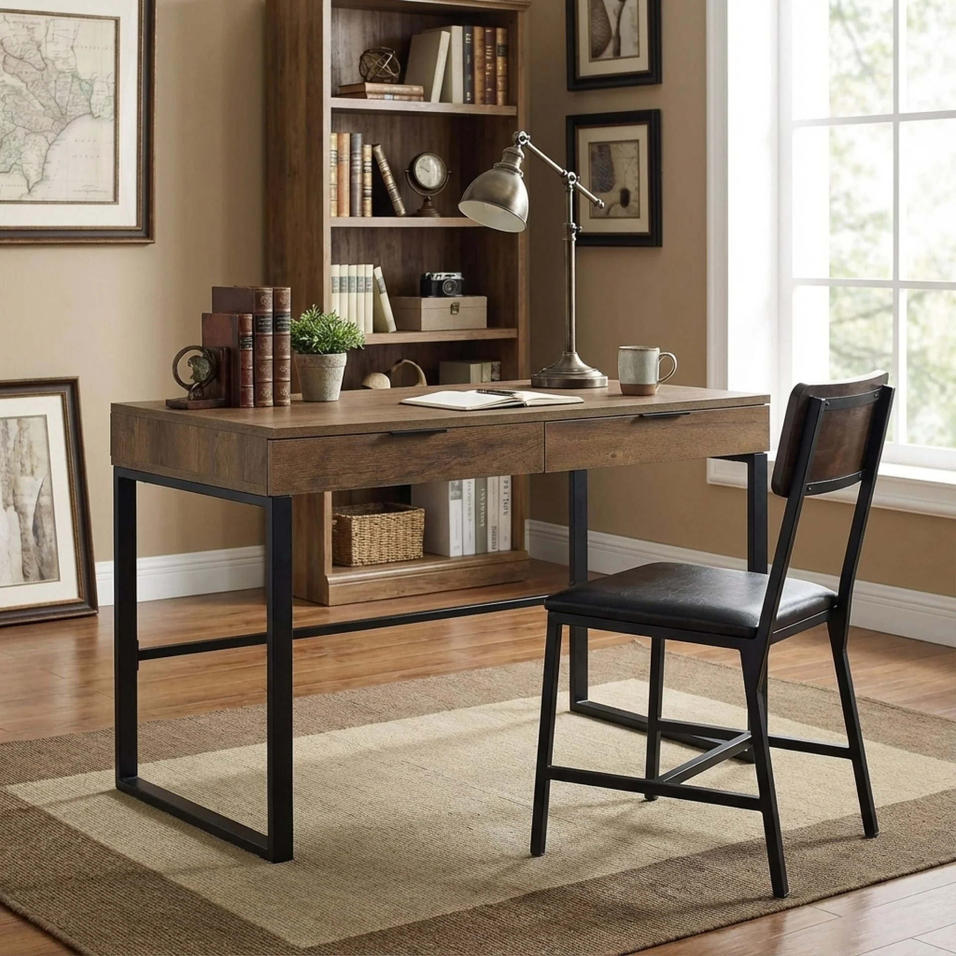 Ocala 120cm Computer Desk - Walnut - Image 6