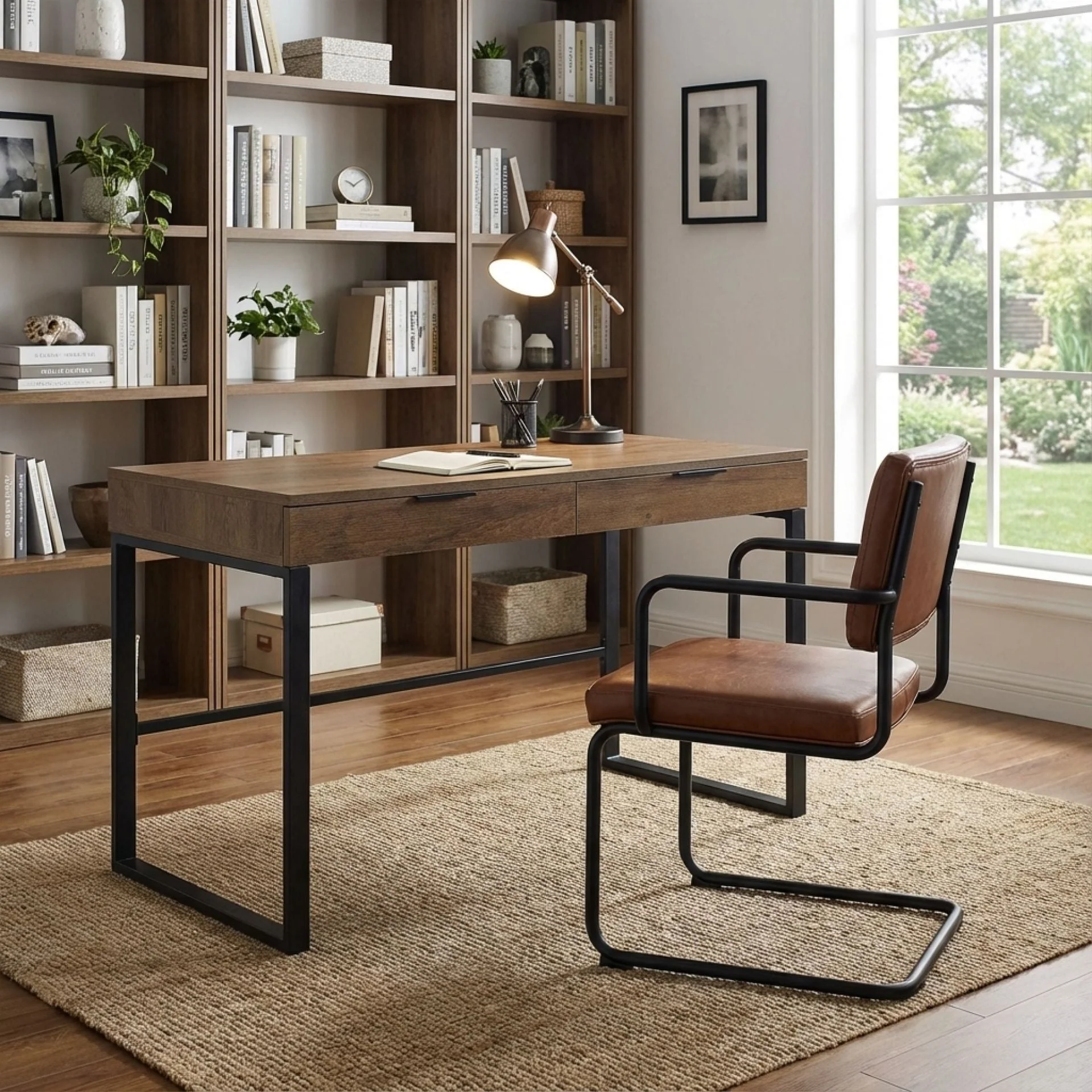 Ocala 120cm Computer Desk - Walnut - Image 8