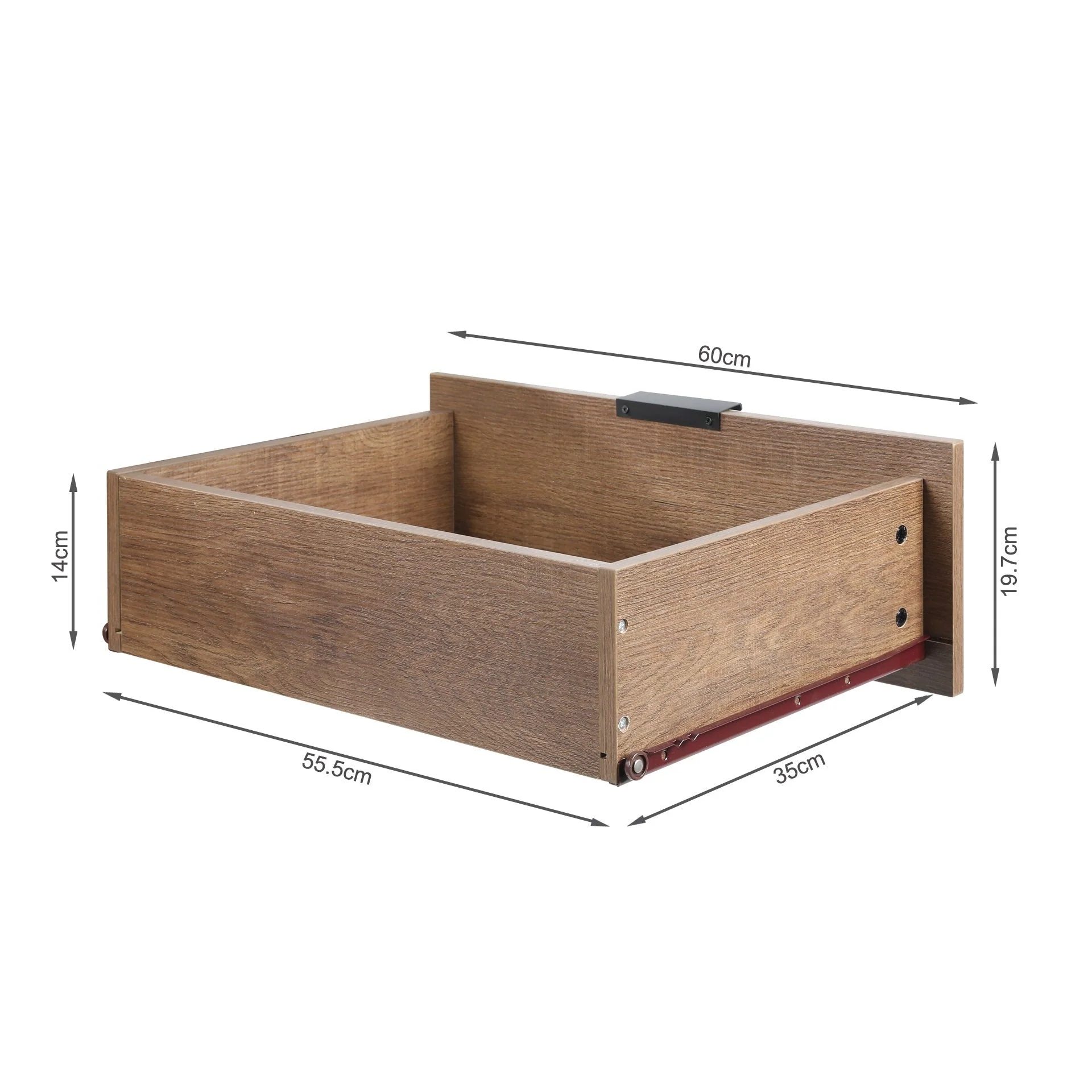 Ocala Low Boy 6 Drawer Chest Dresser - Walnut - Image 15