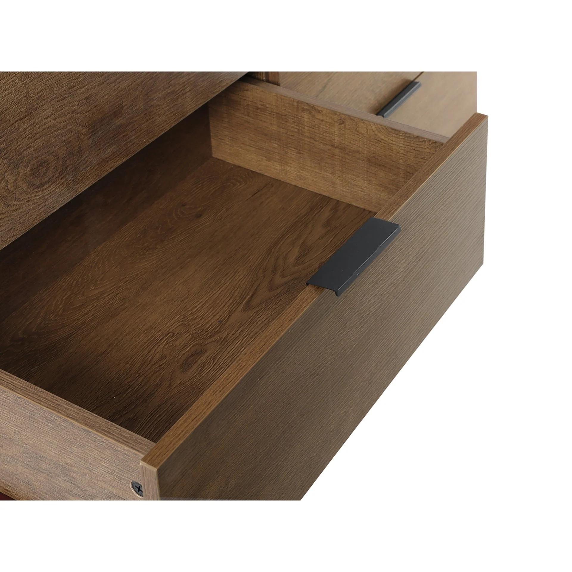 Ocala Low Boy 6 Drawer Chest Dresser - Walnut - Image 9