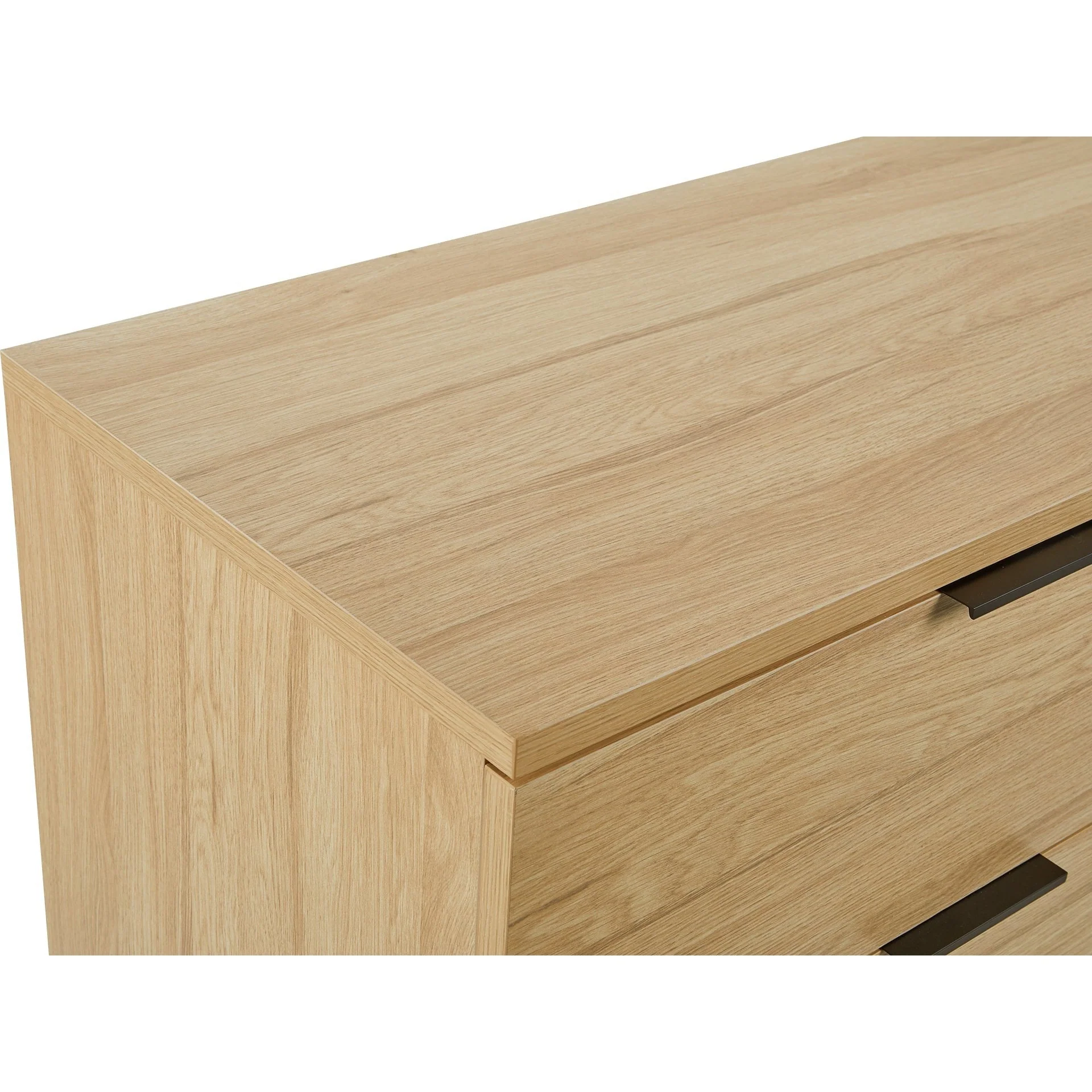 Ocala Low Boy 8 Drawer Chest Dresser - Oak - Image 13