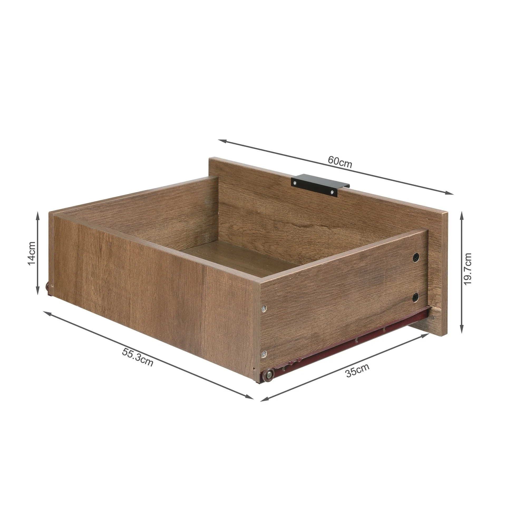 Ocala Low Boy 8 Drawer Chest Dresser - Walnut - Image 13