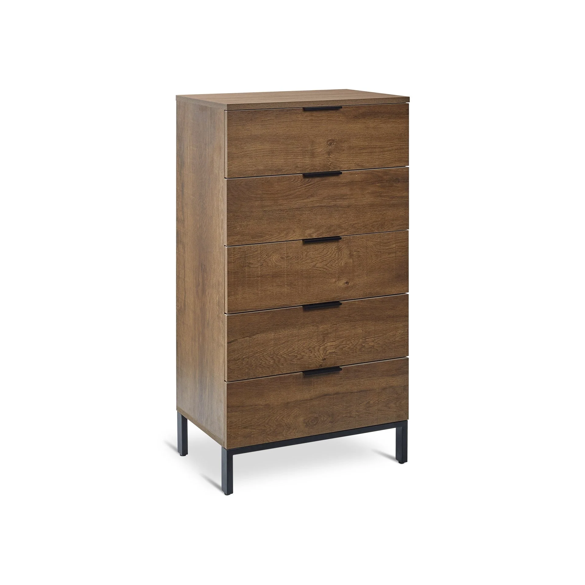 Ocala Tallboy 5 Drawer Chest Dresser - Walnut - Image 7