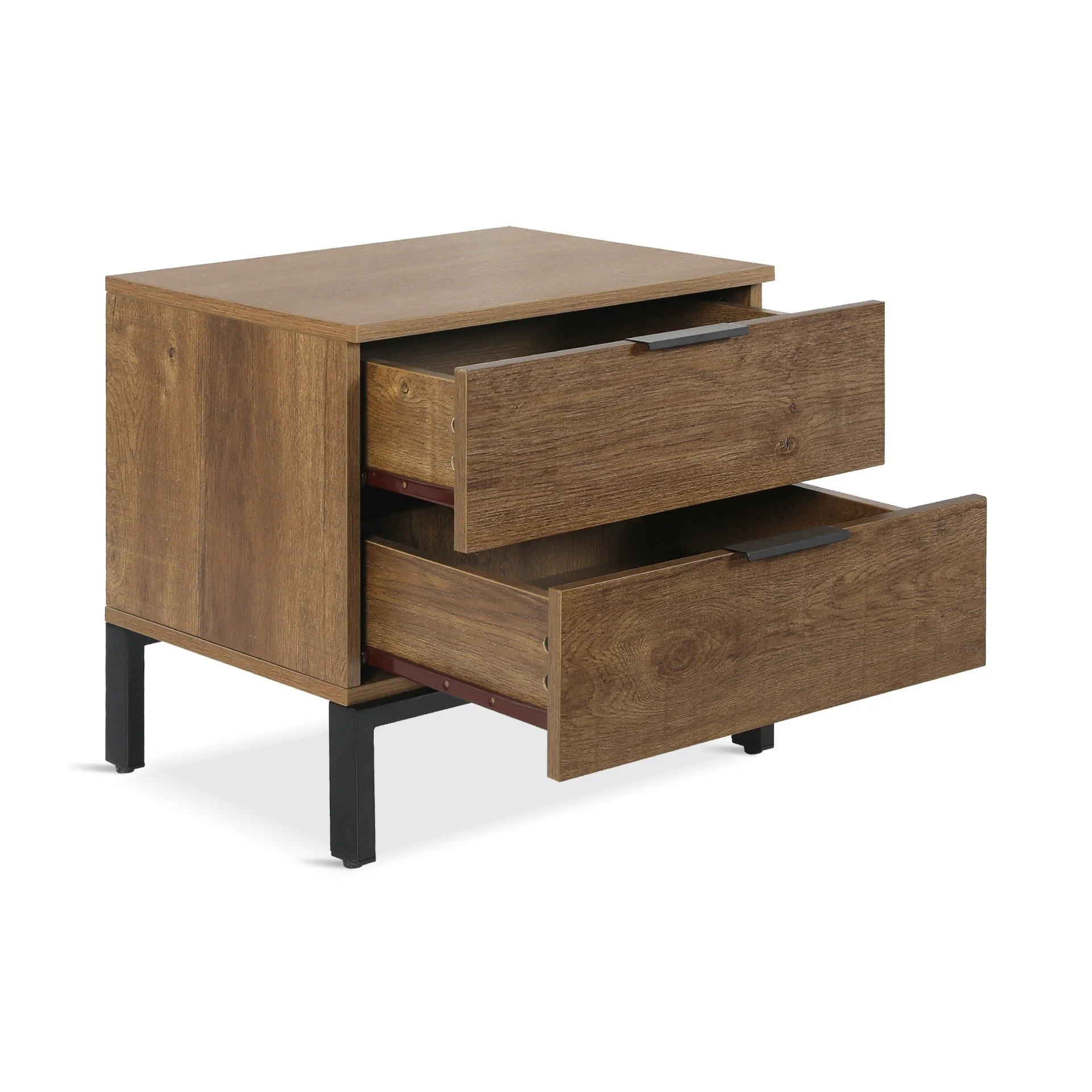Ocala Wooden Bedside Table - Walnut - Image 11
