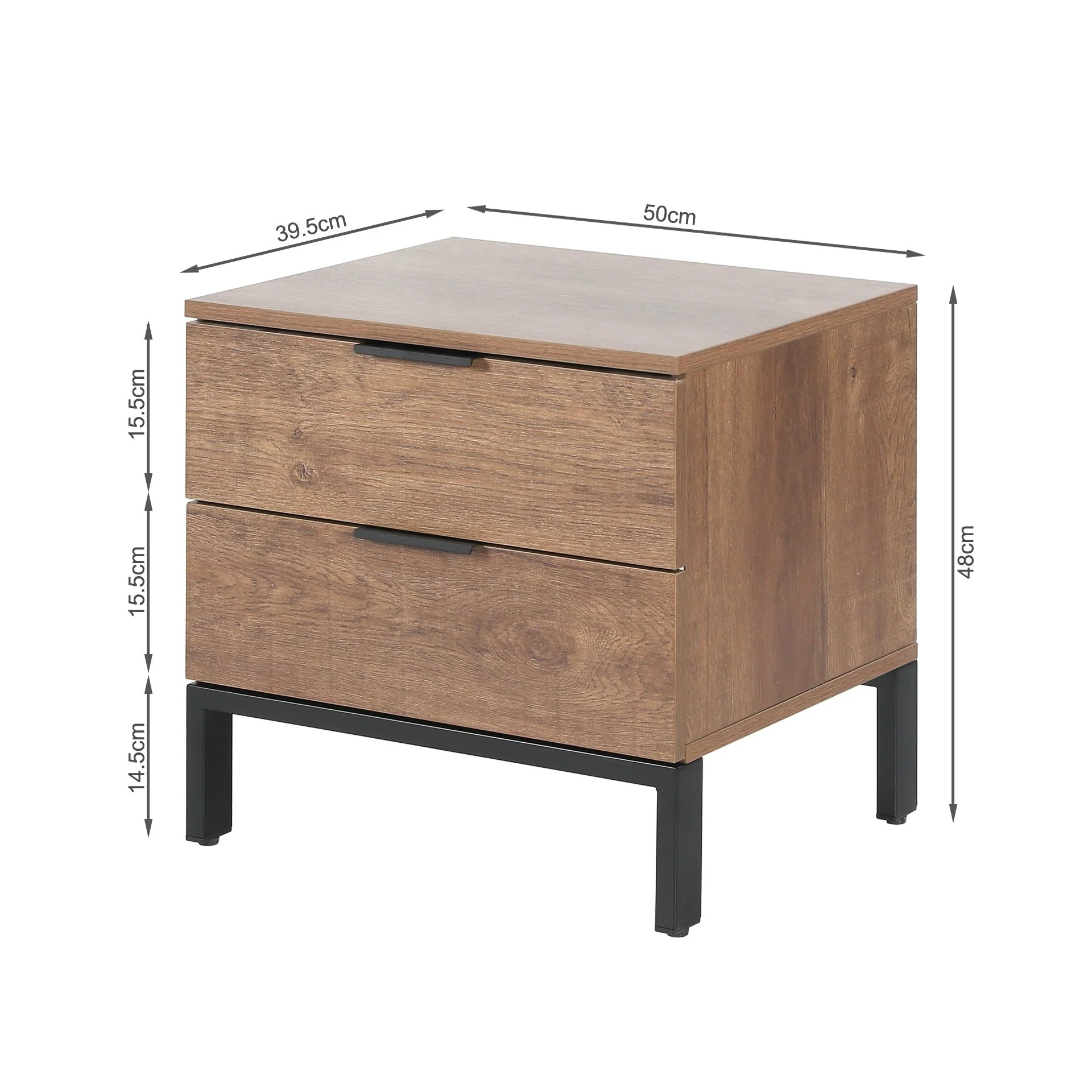 Ocala Wooden Bedside Table - Walnut - Image 17