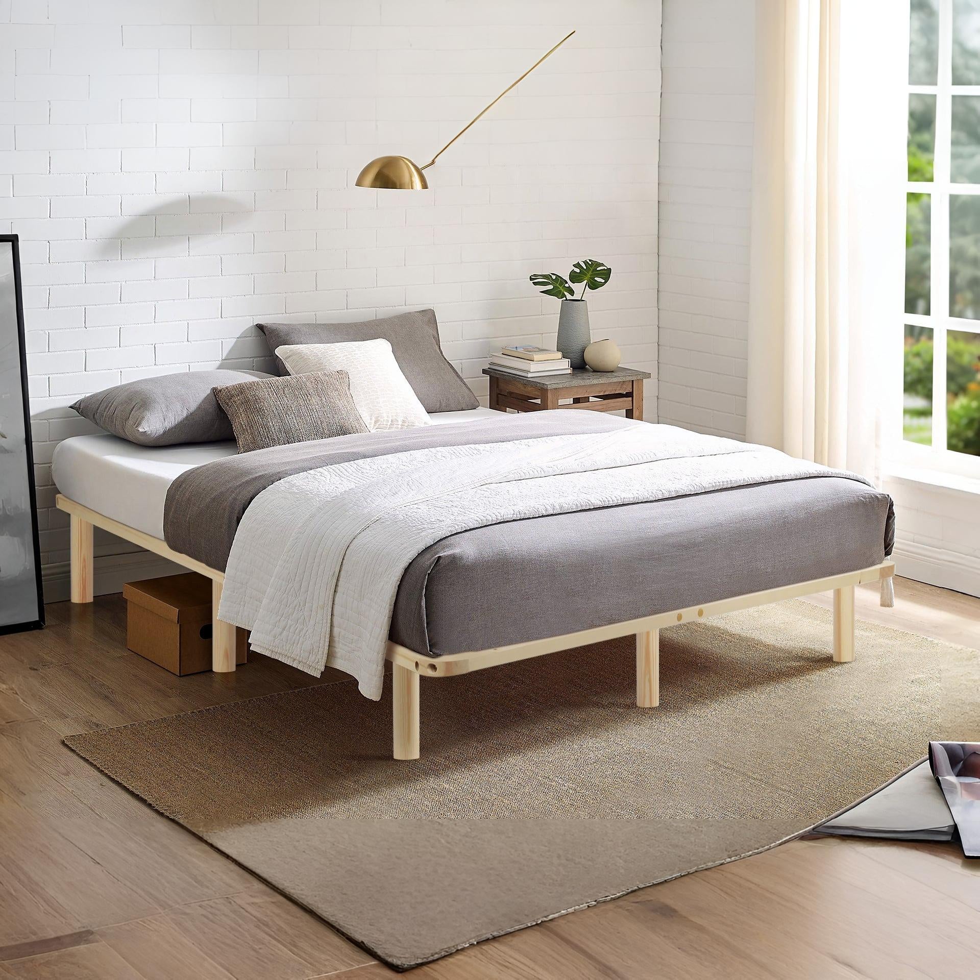 Ohio Double Wooden Bed Base - Natural - Image 5