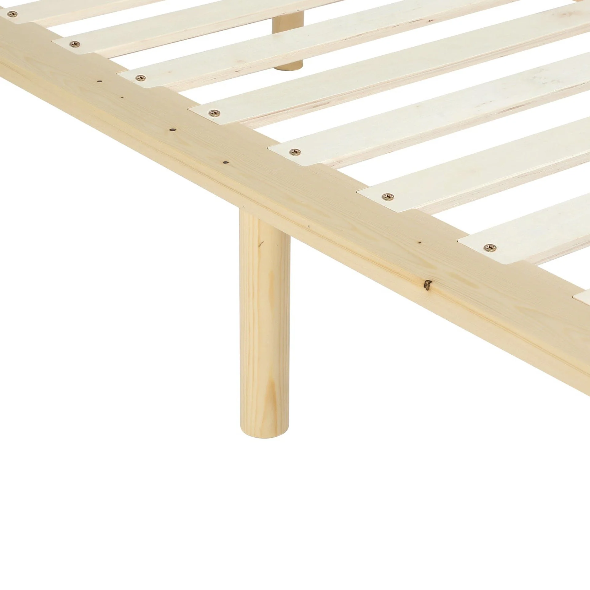 Ohio Double Wooden Bed Base - Natural - Image 8