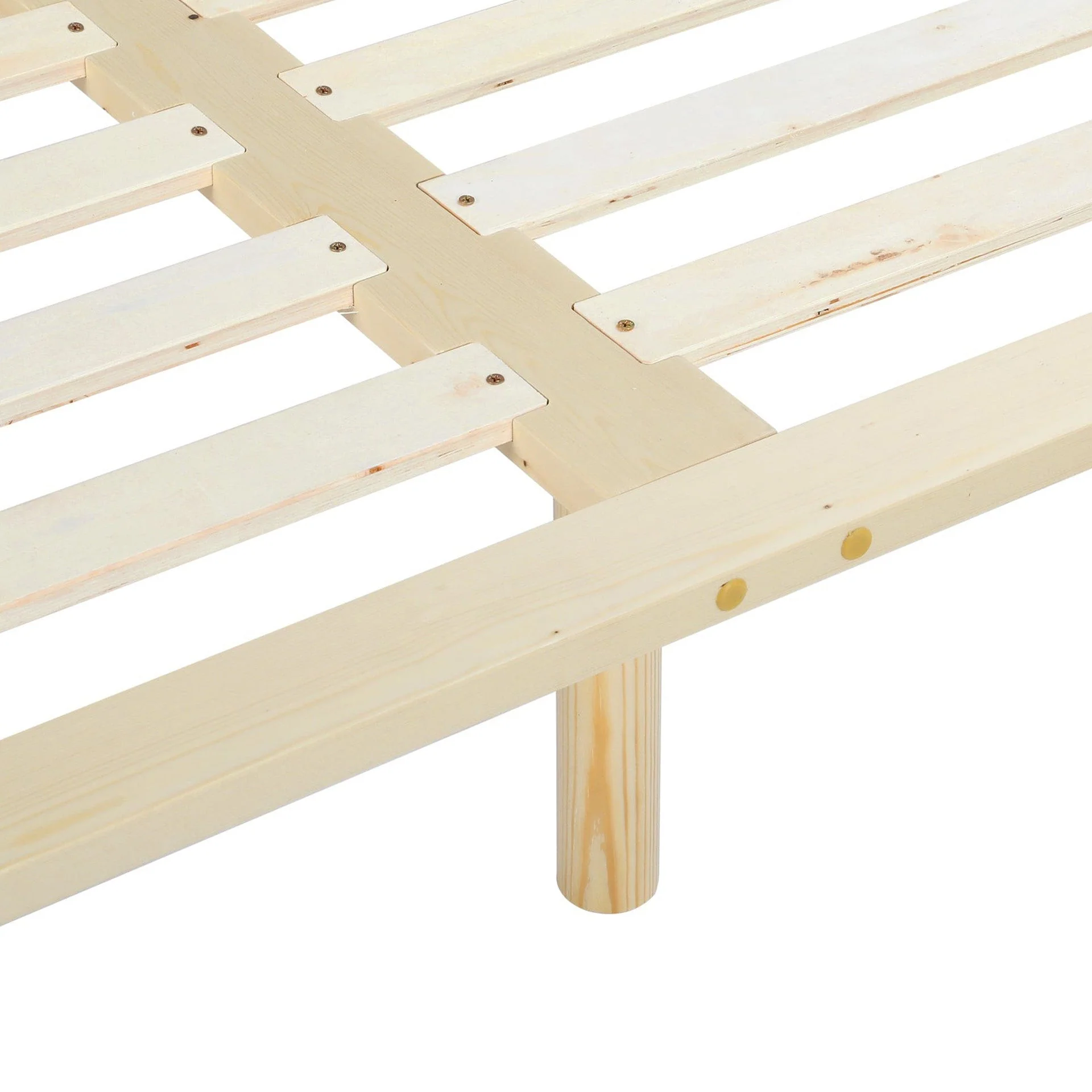 Ohio Double Wooden Bed Base - Natural - Image 9