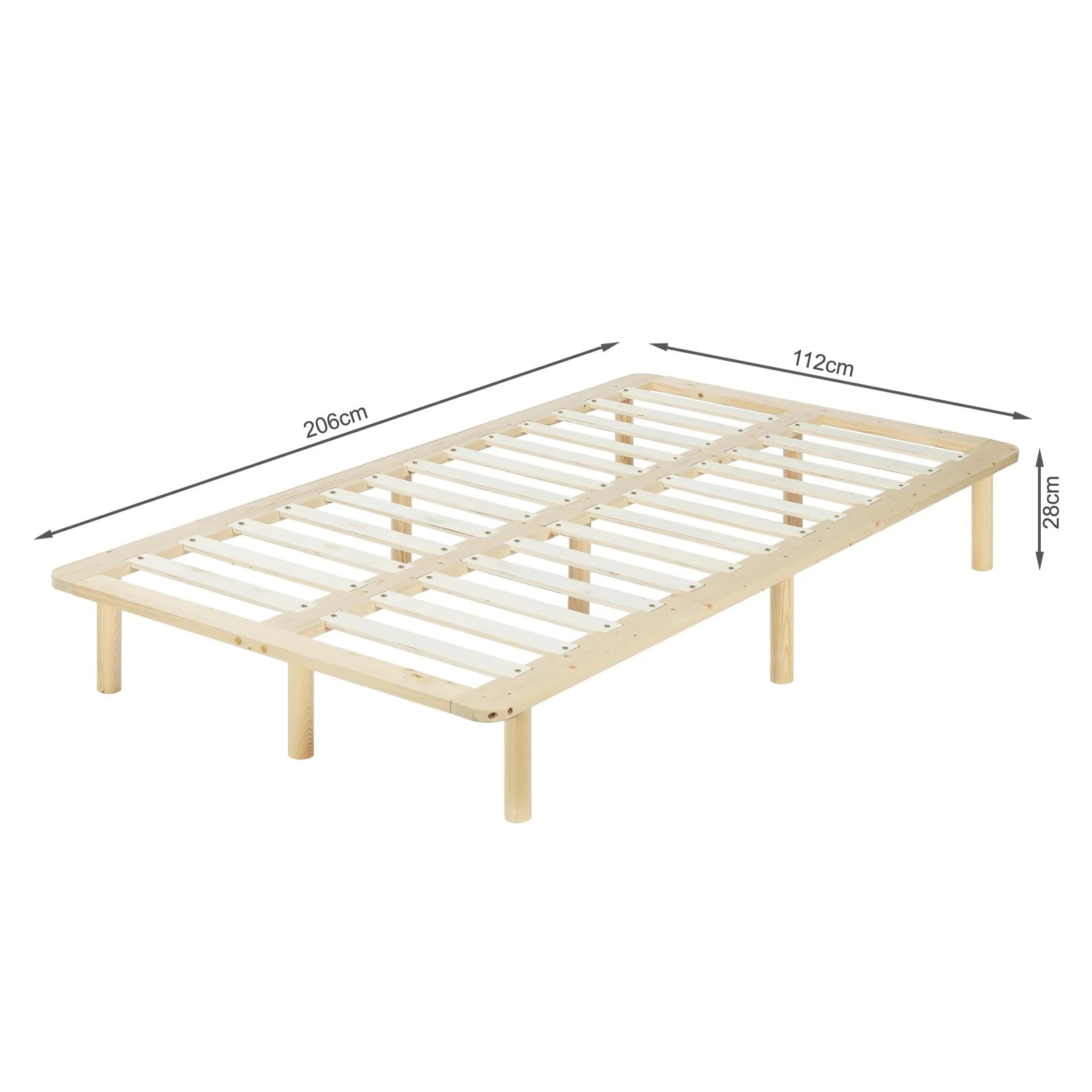 Ohio King Single Wooden Bed Base - Natural - Image 11