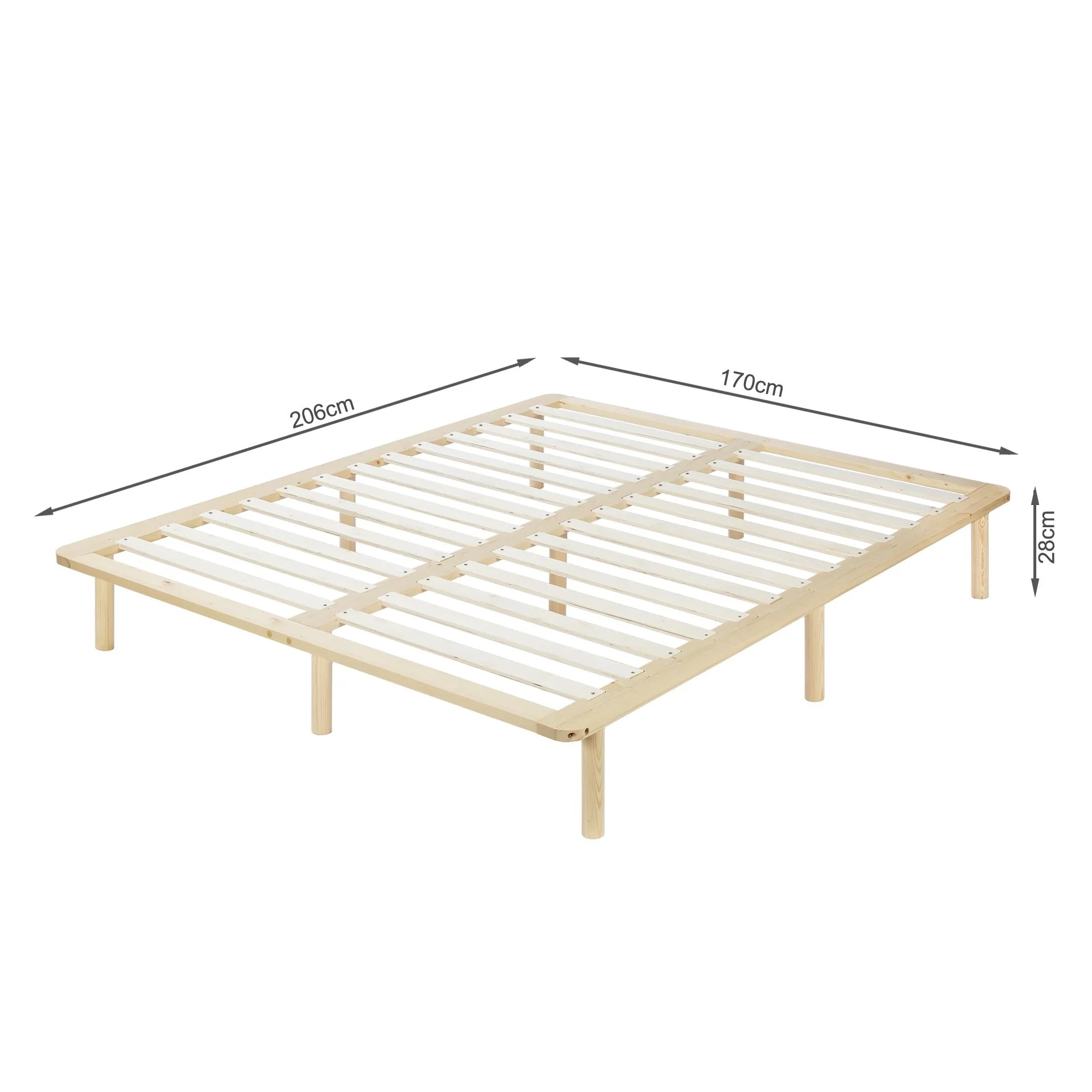 Ohio King Wooden Bed Base - Natural - Image 11