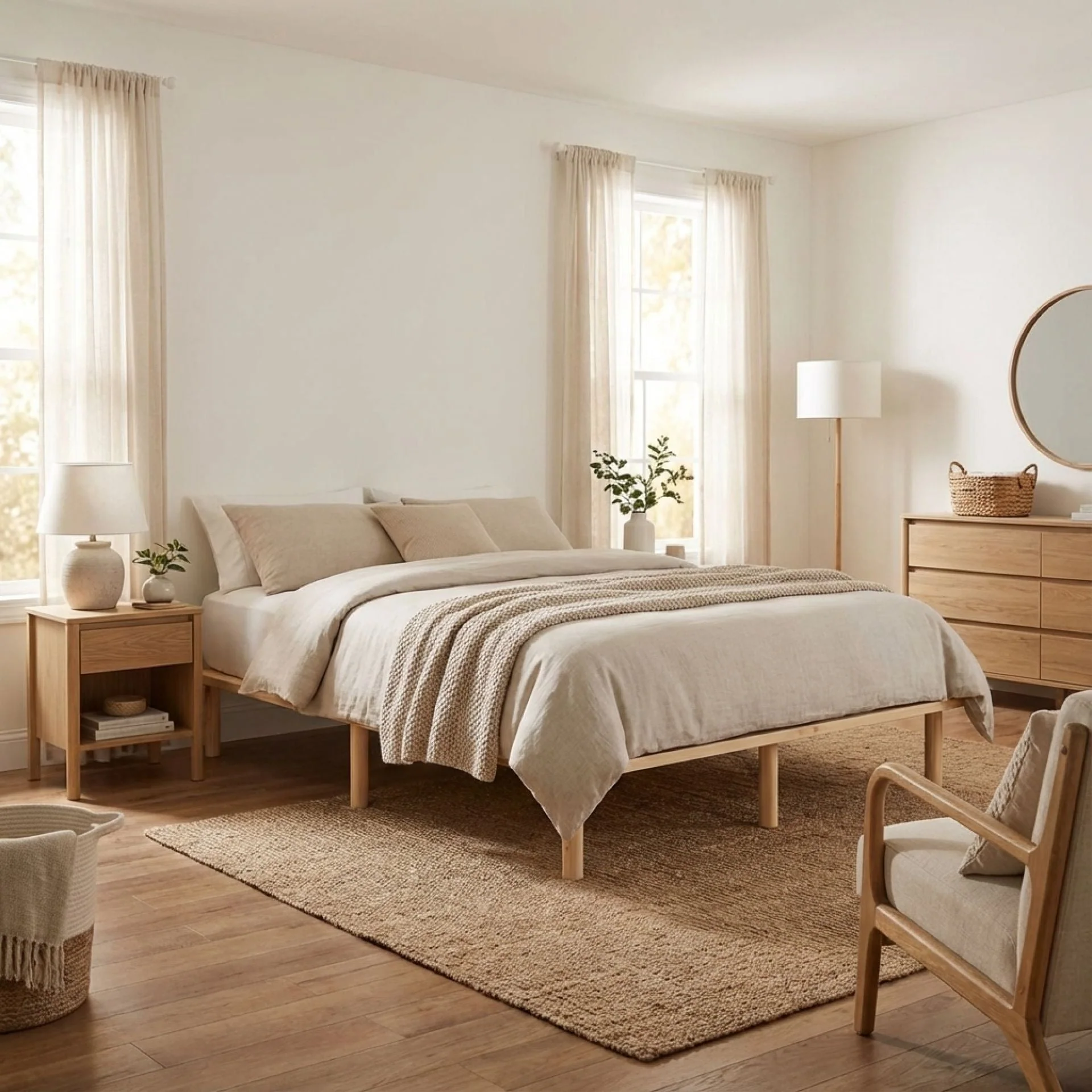 Ohio King Wooden Bed Base - Natural - Image 3