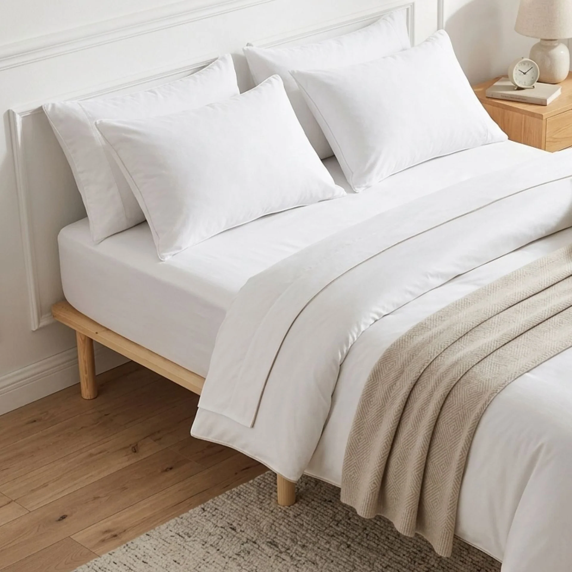 Ohio King Wooden Bed Base - Natural - Image 4