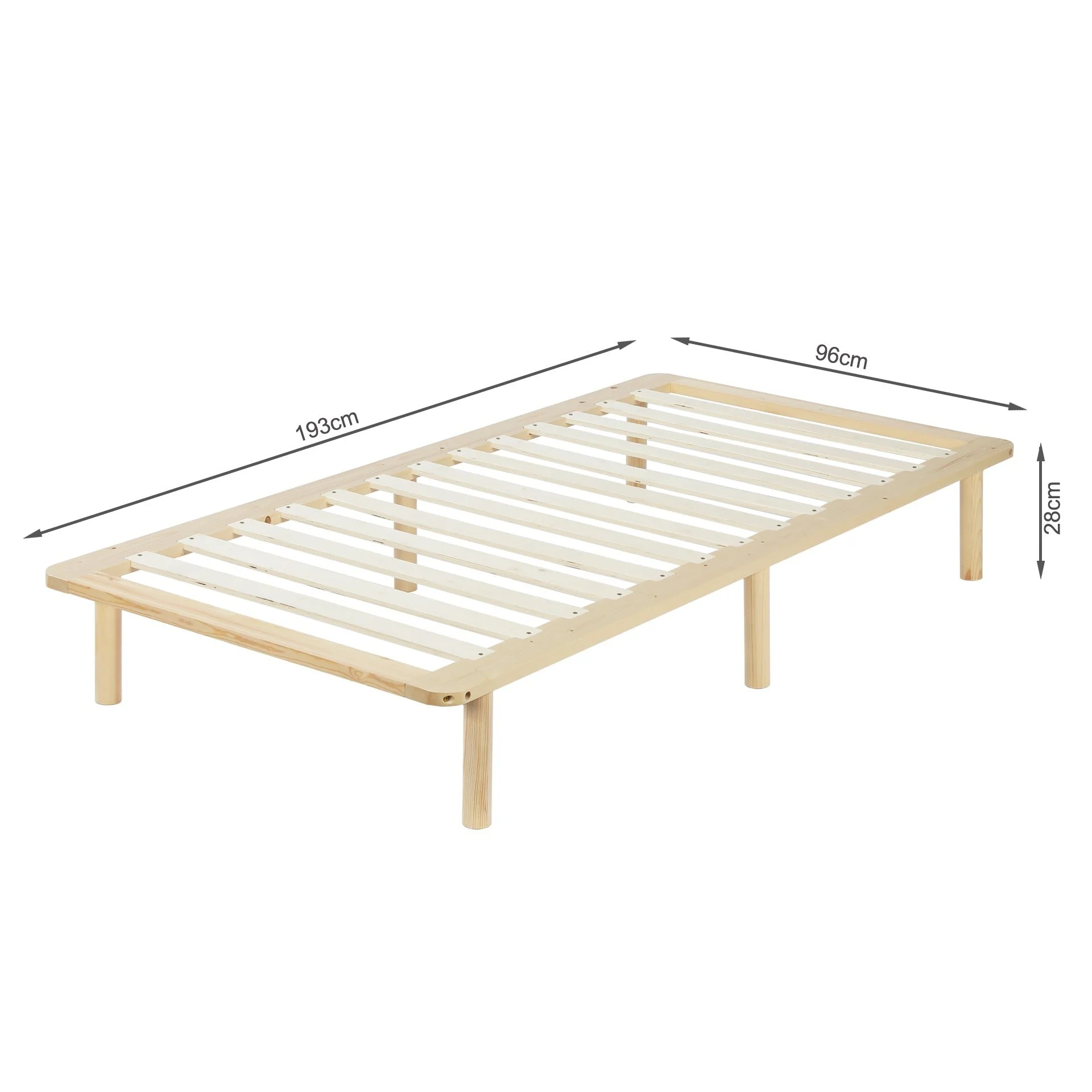 Ohio Single Wooden Bed Base - Natural - Image 10