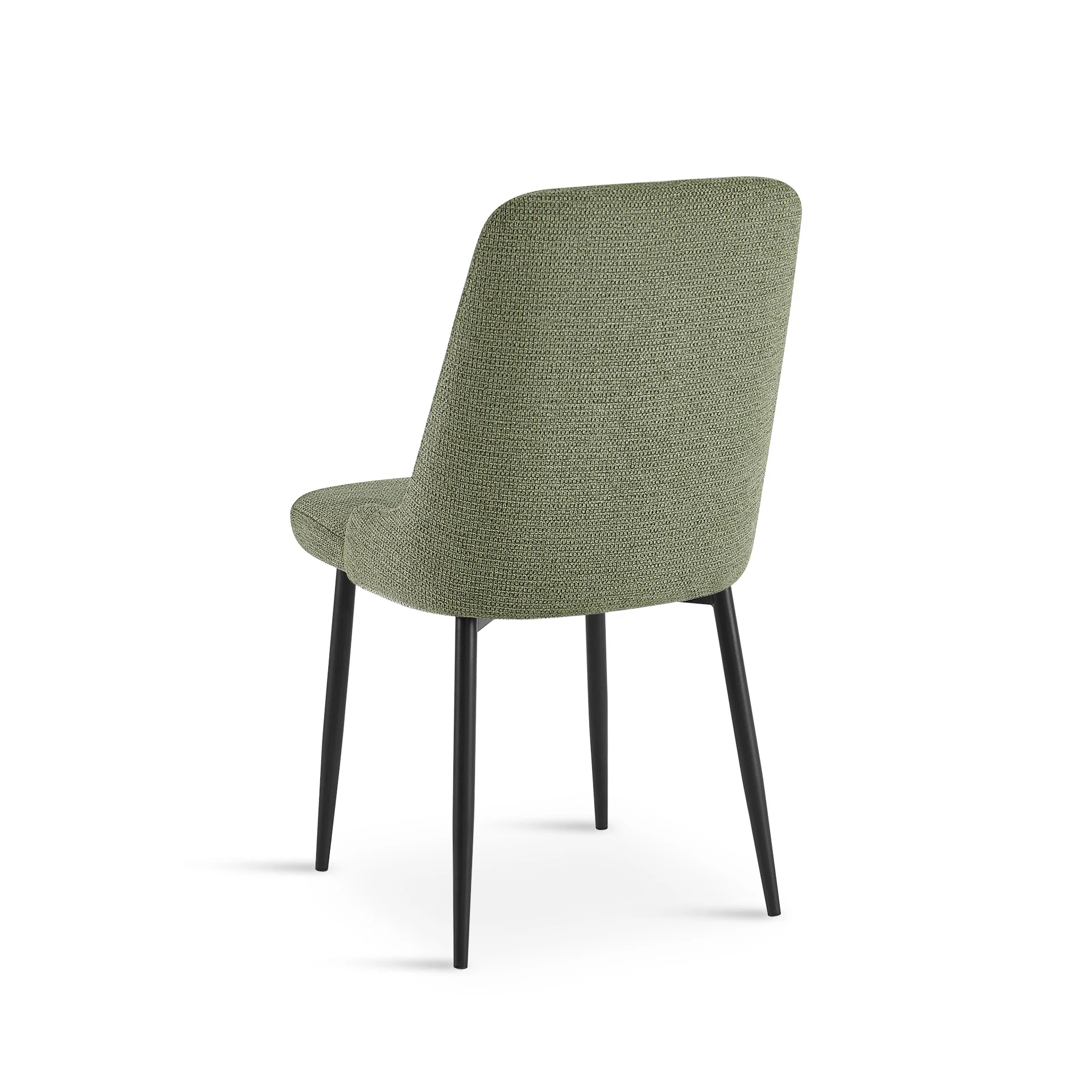 Oliro Linen Dining Chair - Set of 4 - Dark Green - Image 8