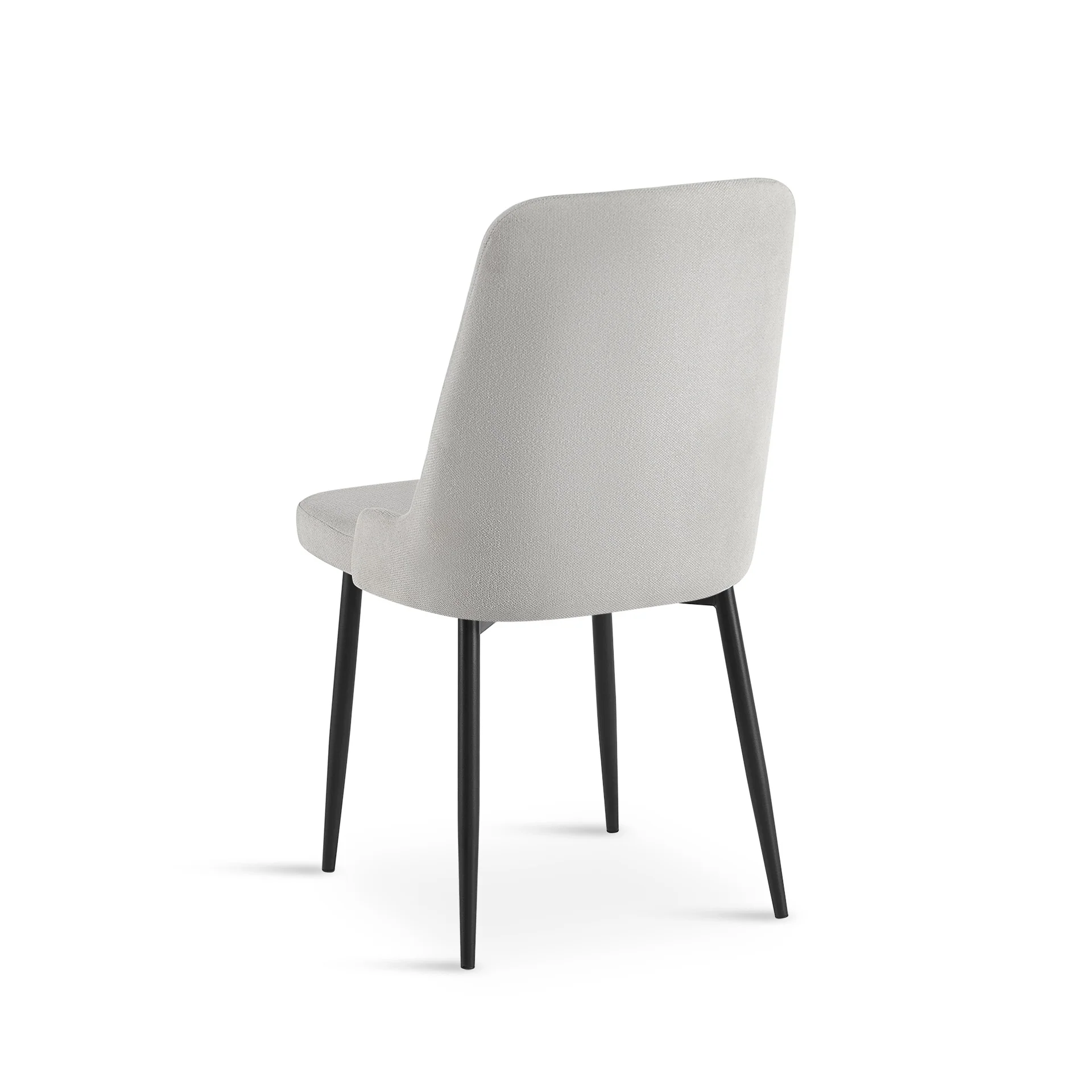 Oliro Linen Dining Chair - Set of 4 - Light Grey - Image 8