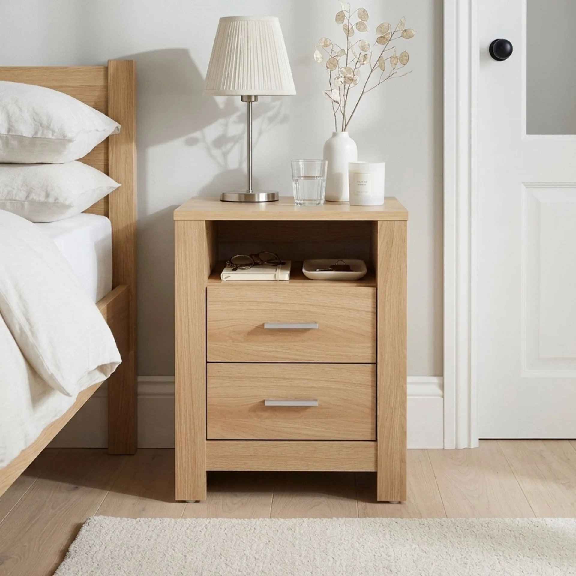 Olsen Bedside Table - Oak - Image 3
