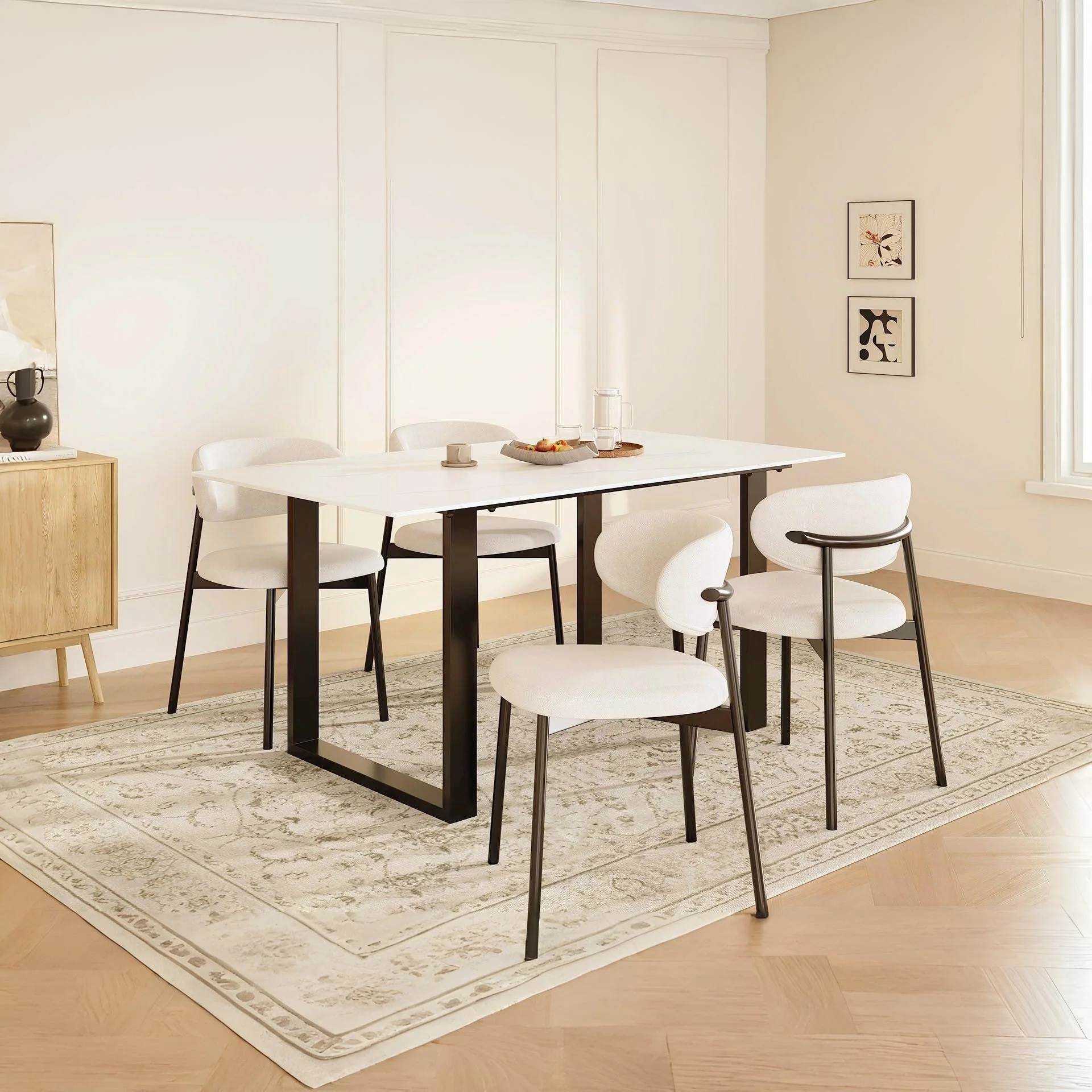 Onyx Fabric Dining Chair - Set of 4 - Beige - Image 2