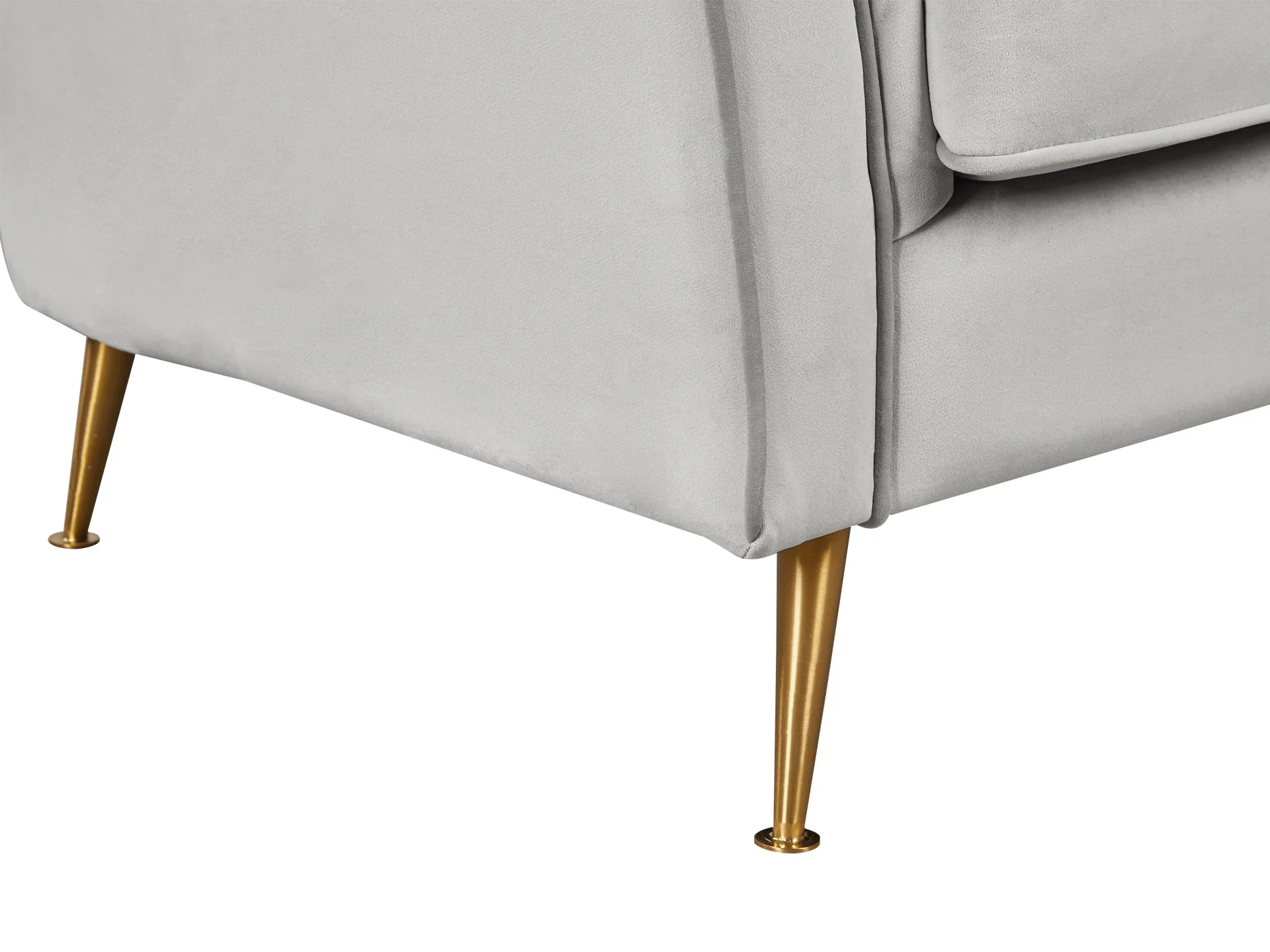 OSLO 2 Seater Velvet Sofa - LIGHT GREY - Image 8