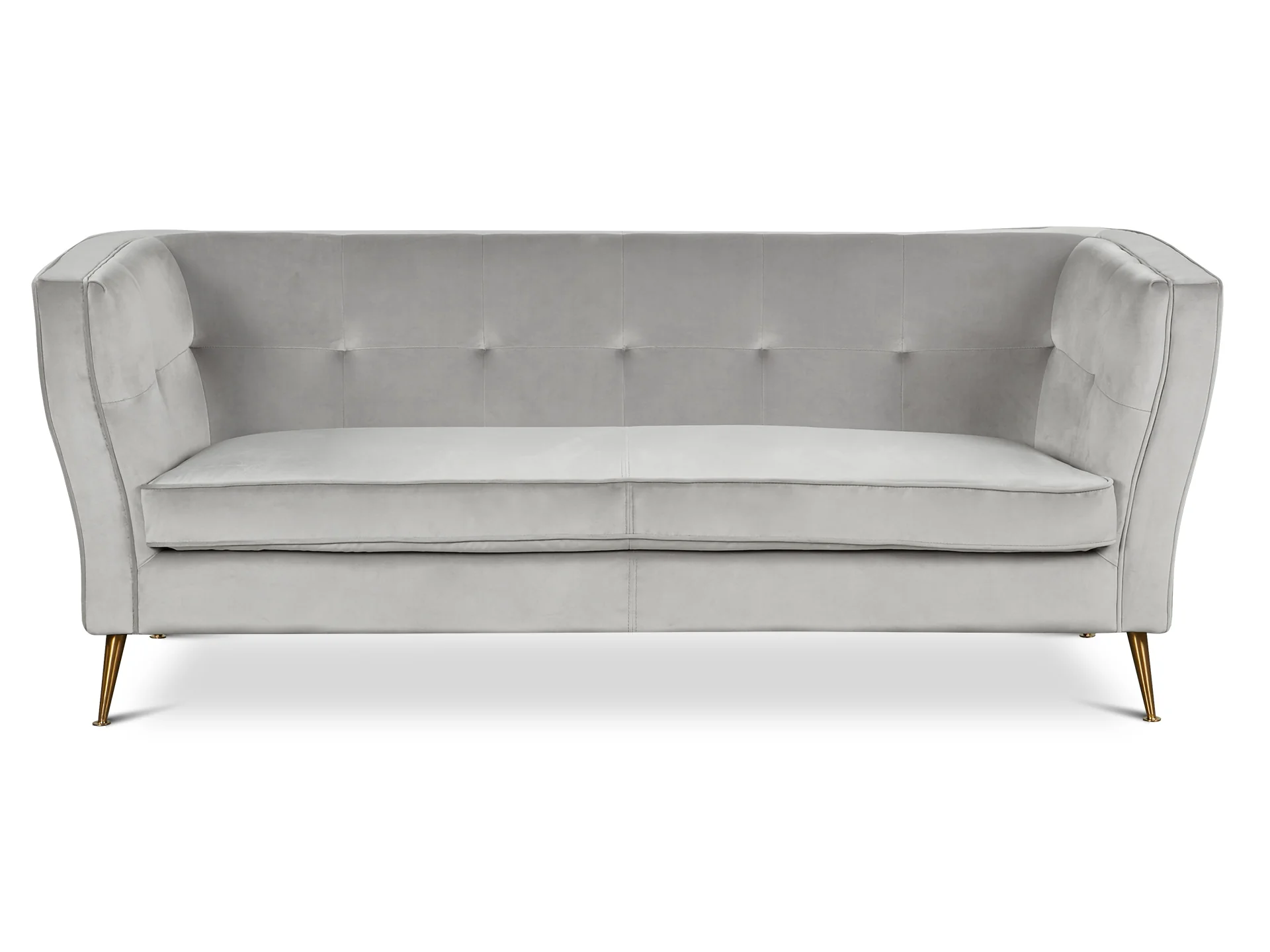 OSLO 3 Seater Velvet Sofa - LIGHT GREY - Image 5