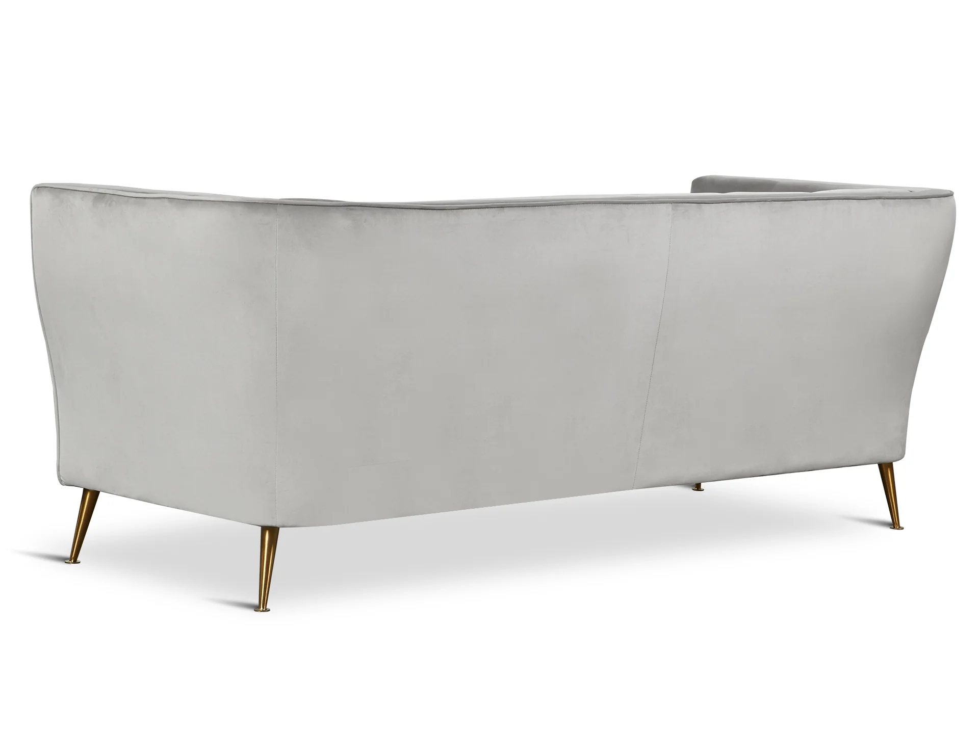 OSLO 3 Seater Velvet Sofa - LIGHT GREY - Image 6