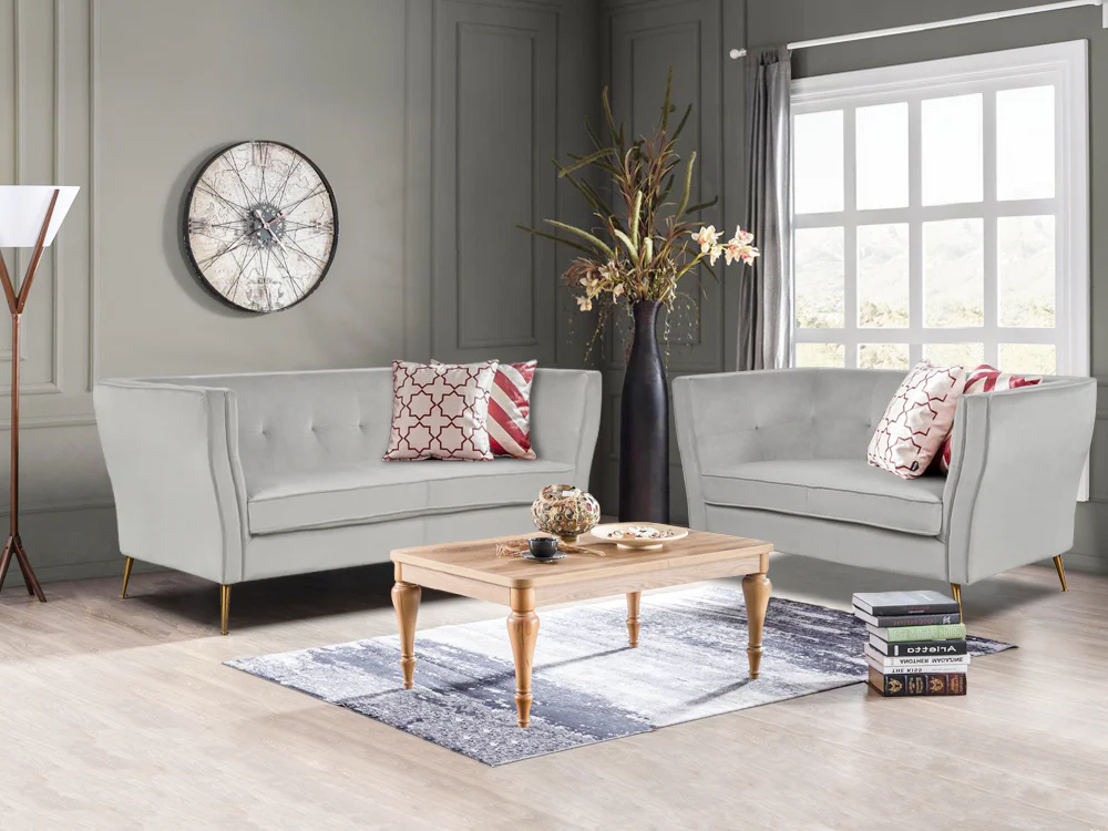 OSLO Sofa Set 2PCS - LIGHT GREY