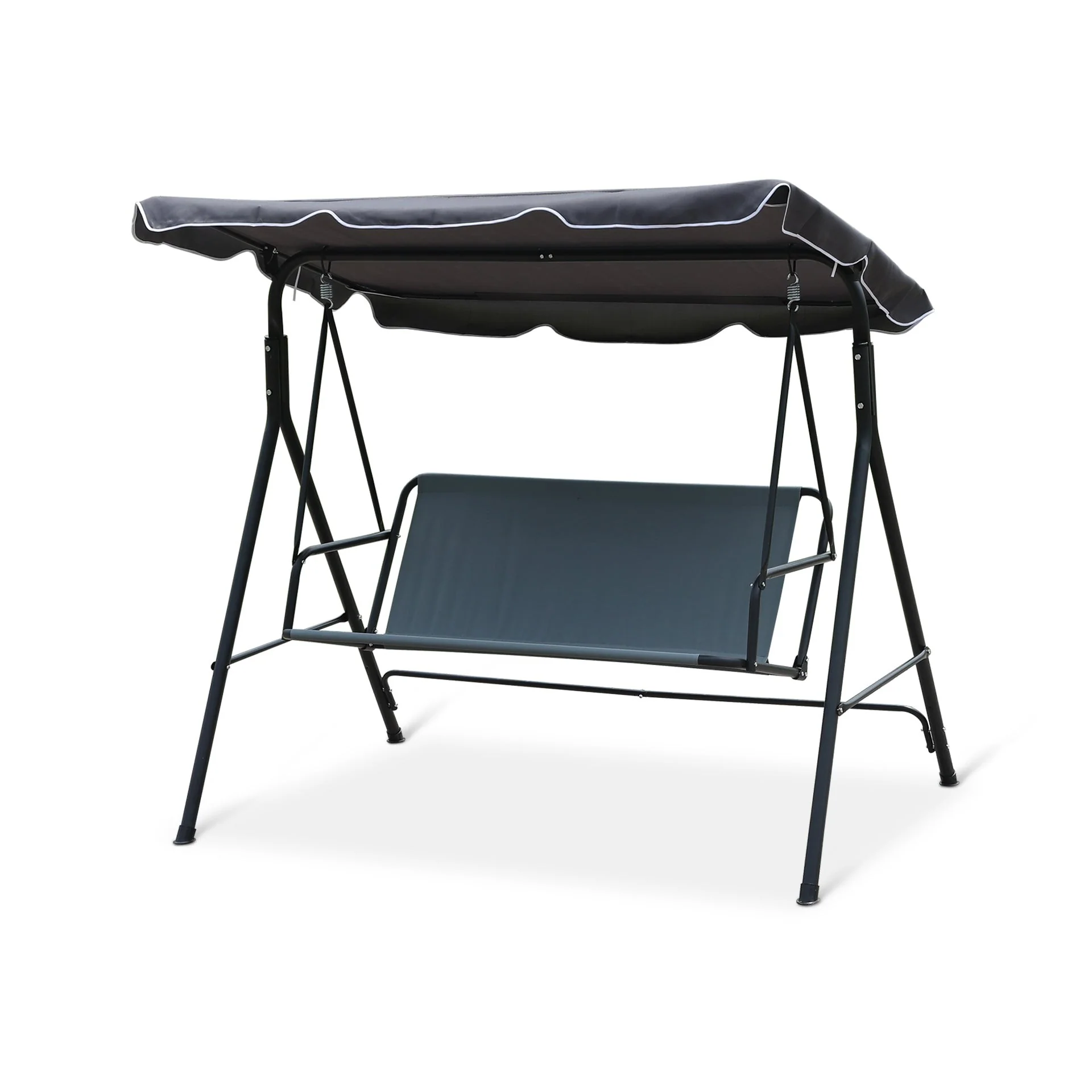 Outdoor Patio Garden 3 Seater Swing Seat Chair - Grey - Image 4