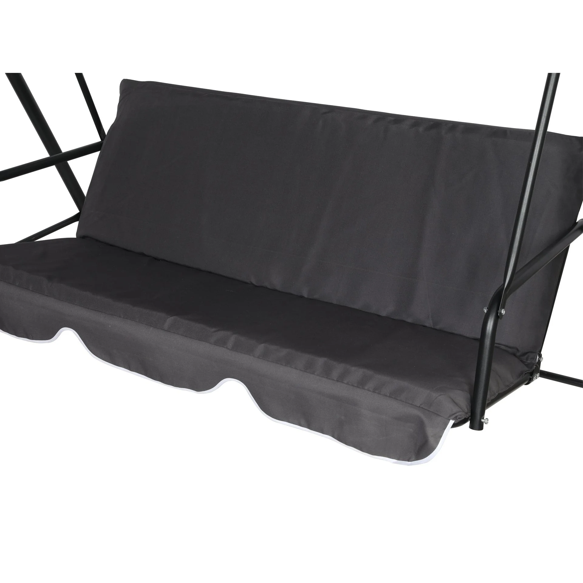 Outdoor Patio Garden 3 Seater Swing Seat Chair - Grey - Image 7
