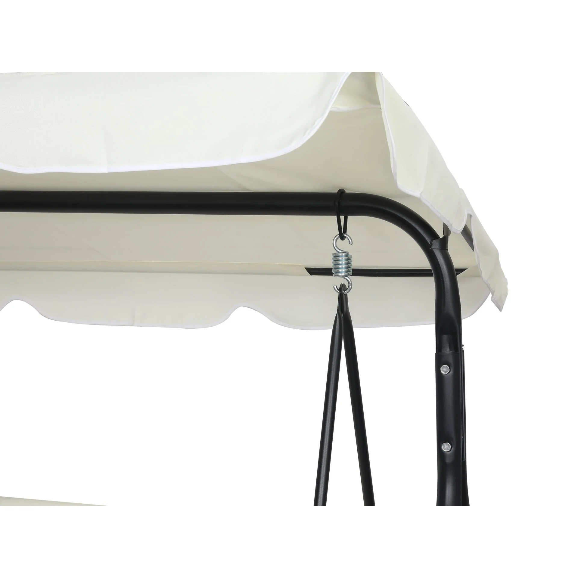 Outdoor Patio Garden 3 Seater Swing Seat Chair - White - Image 6