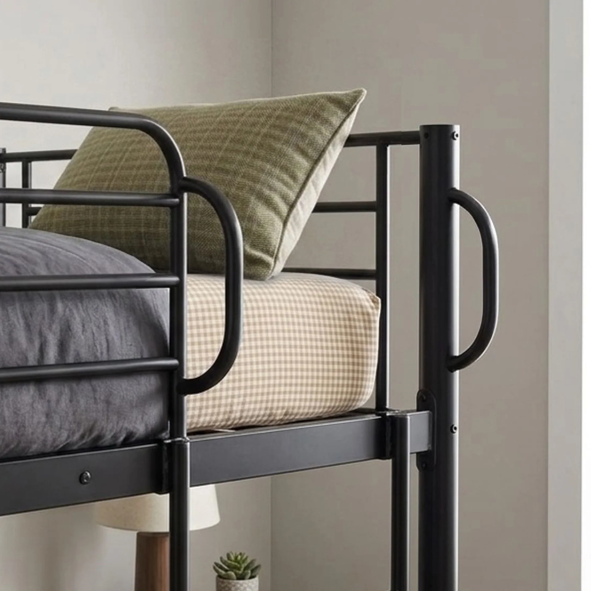 Owen Single Metal Bunk Bed Frame - Black - Image 6