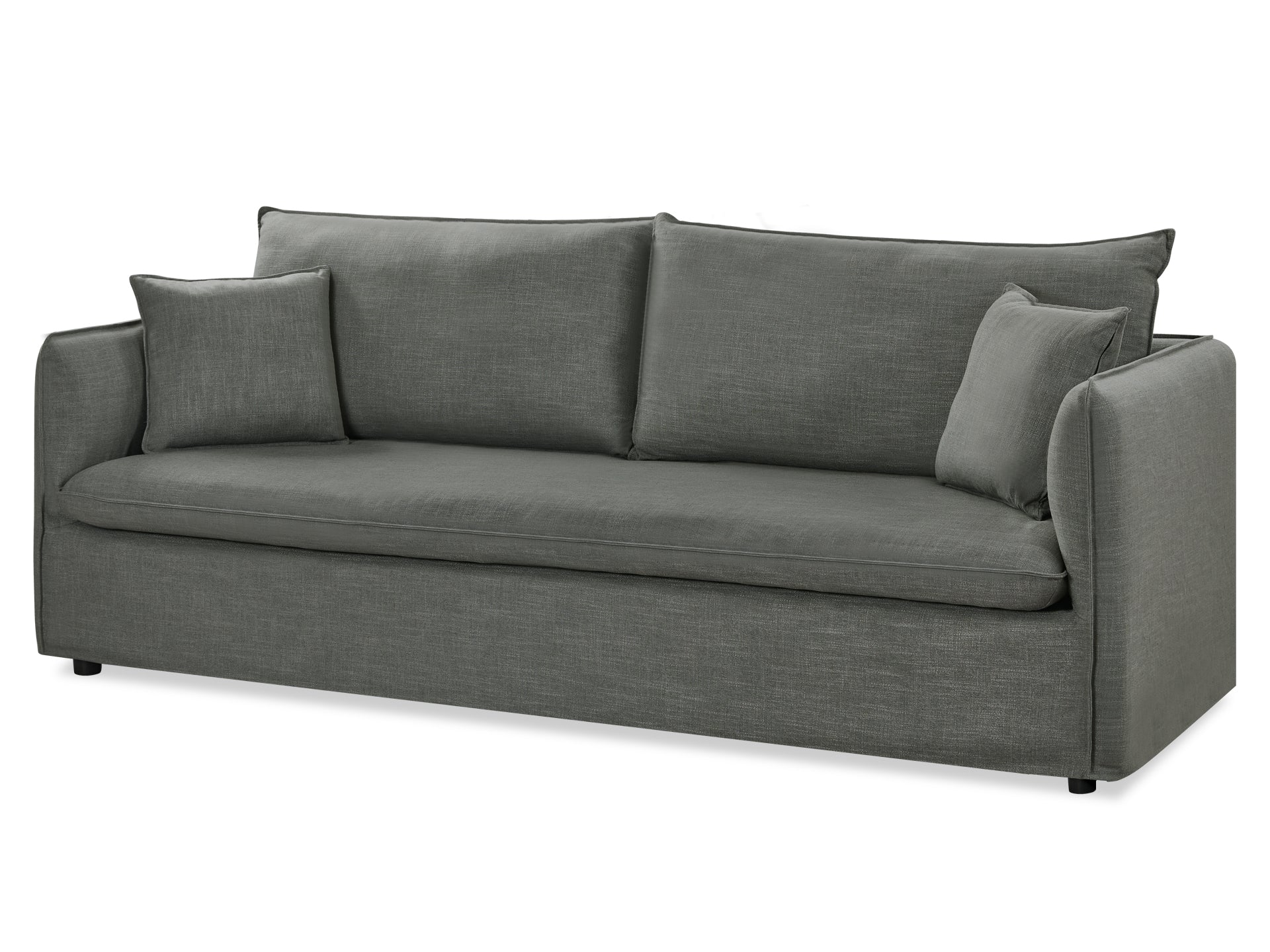 Palmer 3 Seater Sofa - Dark Grey - Image 4