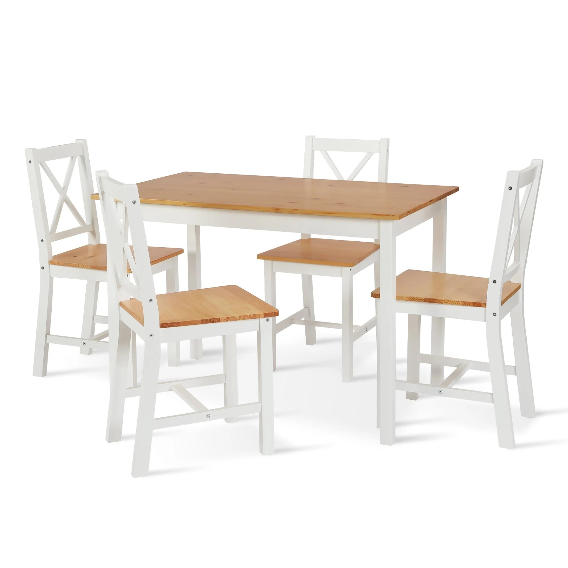 Palomo 5 Piece Dining Set - White - Image 7