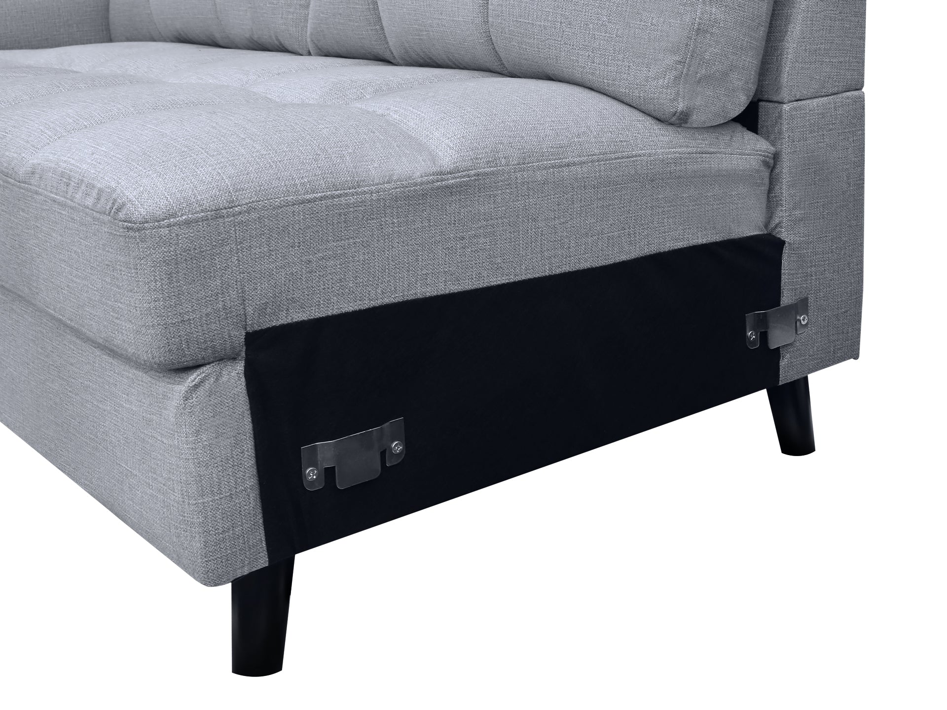 Parkham Corner Sofa - Light Grey - Image 6