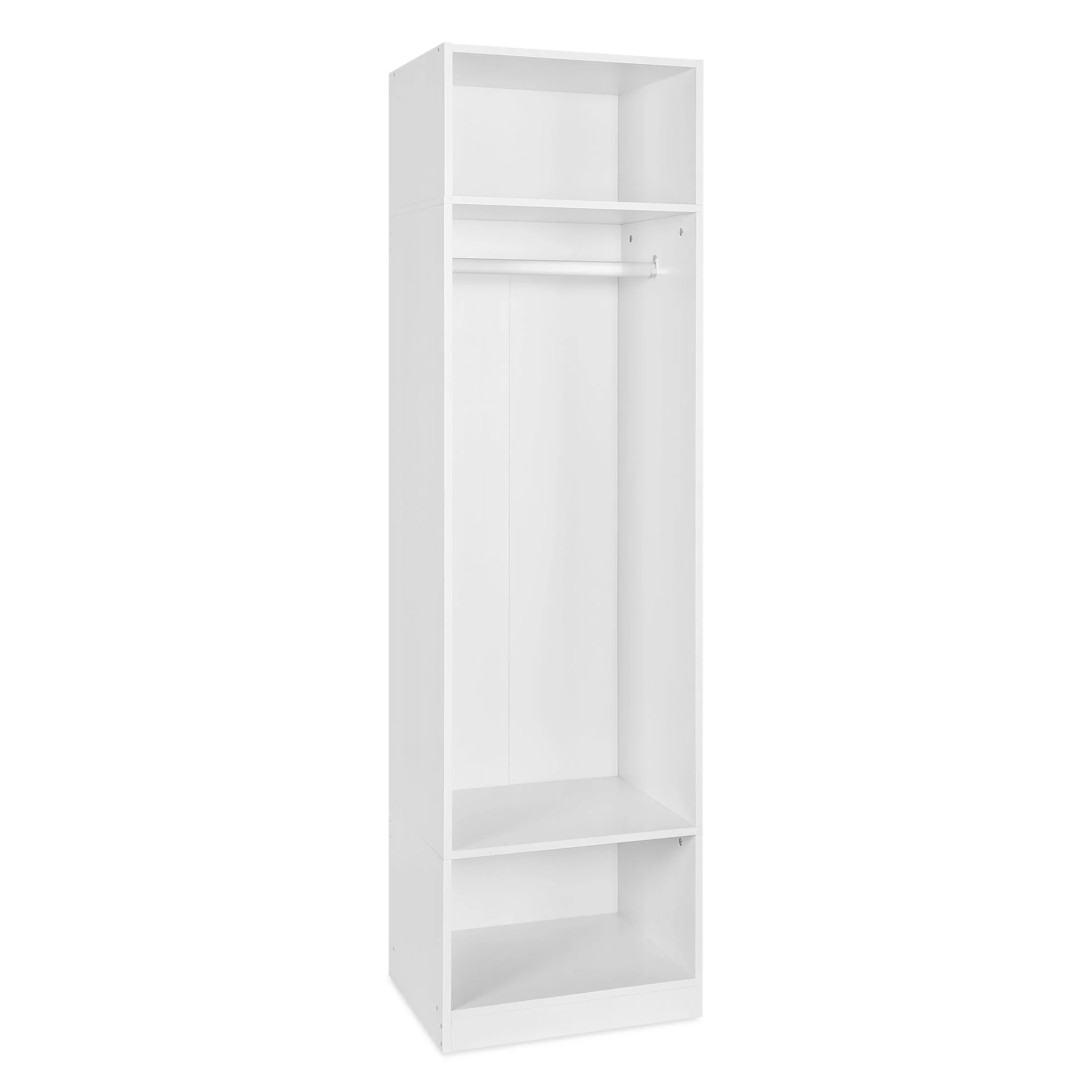 Payette 3 Shelf & Hanging Wardrobe - White - Image 8