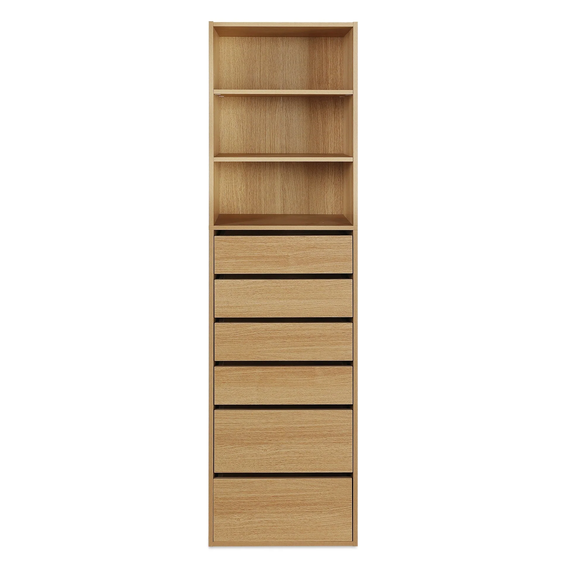 Payette 6 Drawer & 3 Shelf Wardrobe - Oak - Image 6