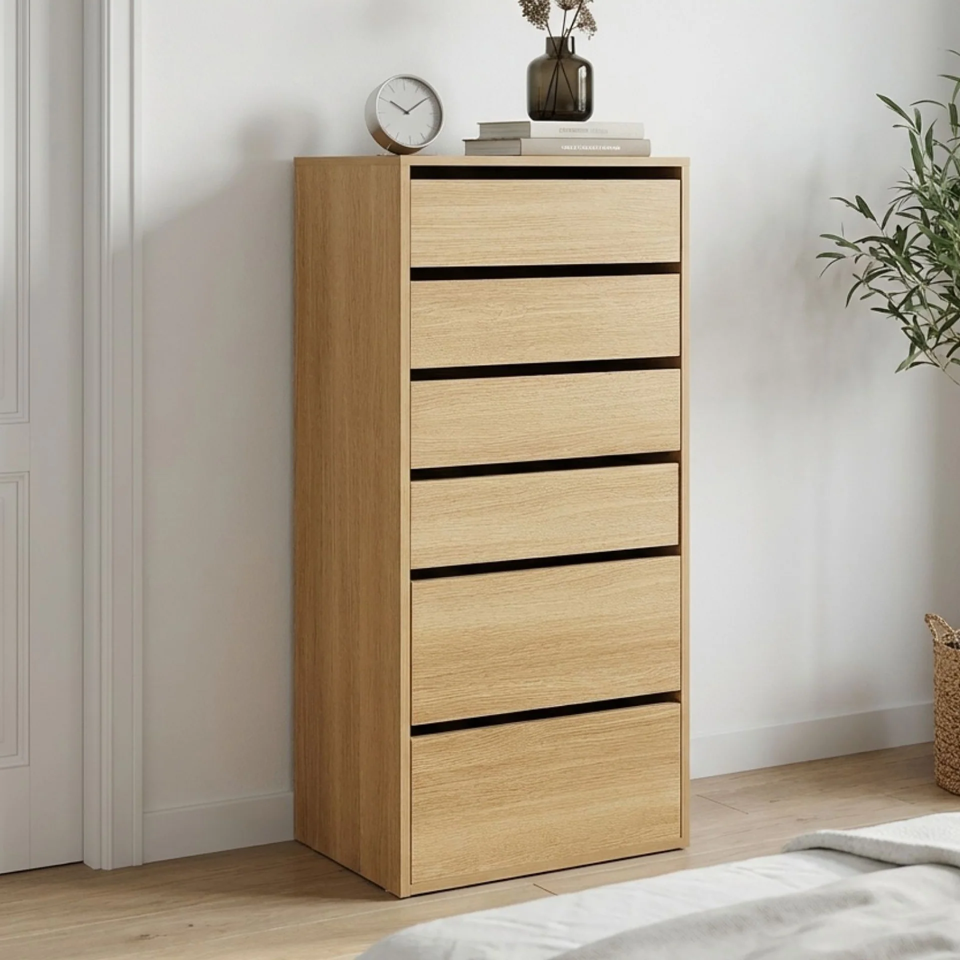 Payette 6 Drawer Wardrobe - Oak