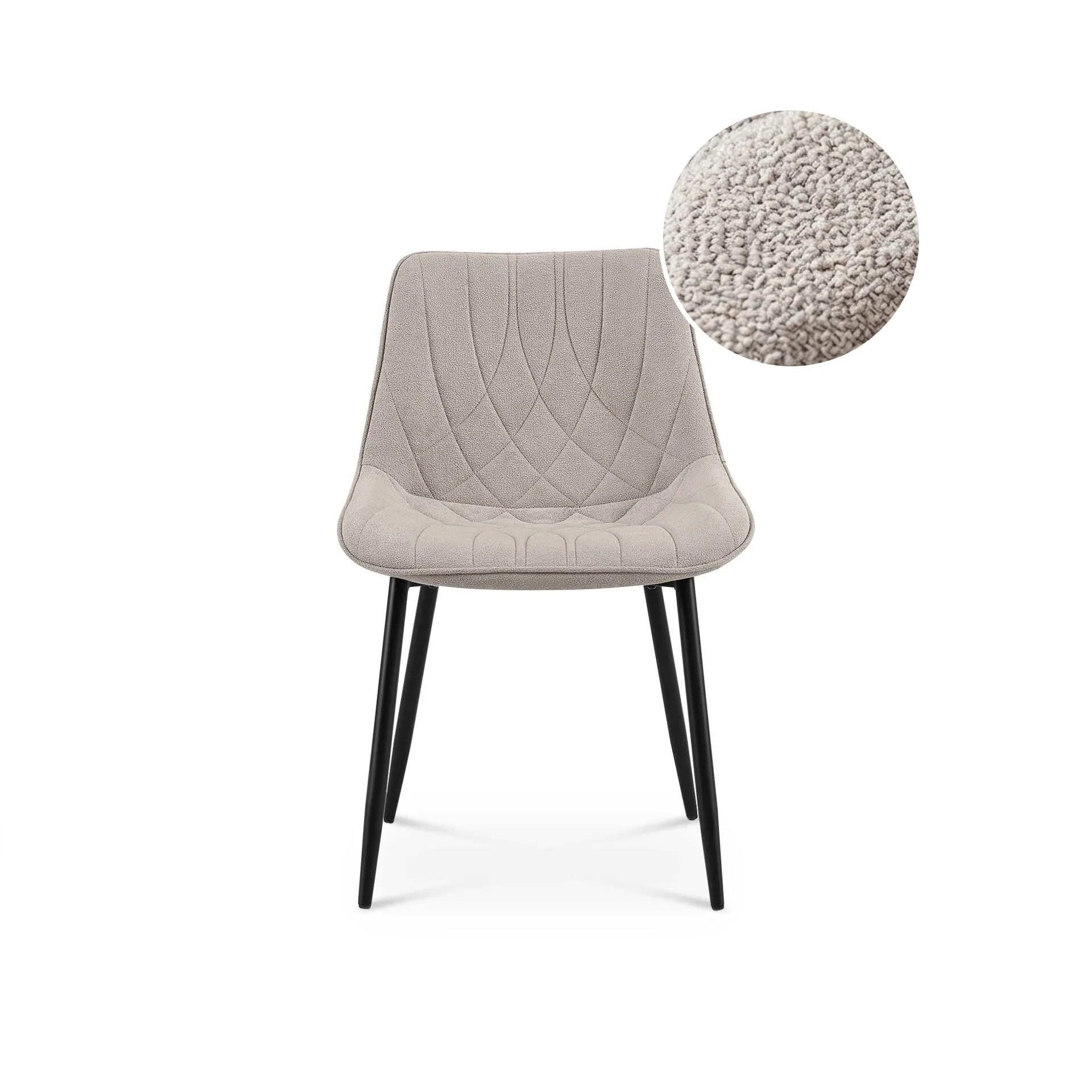 Payton Fabric Dining Chair - Set of 4 - Light Grey - Image 8