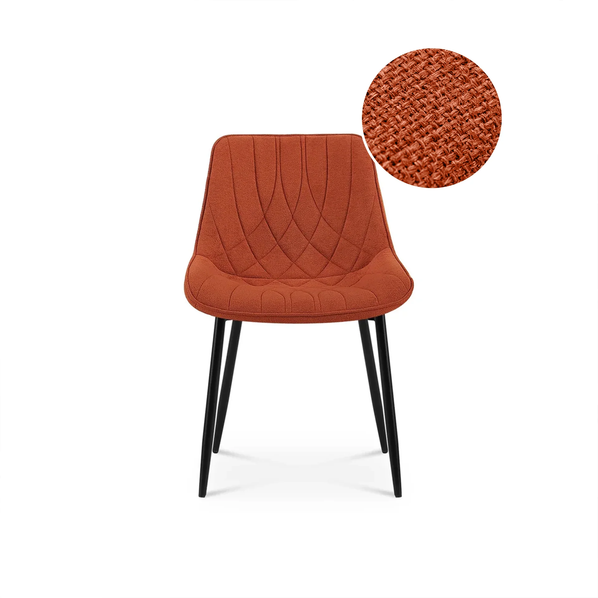 Payton Fabric Dining Chair - Set of 4 - Orange - Image 6