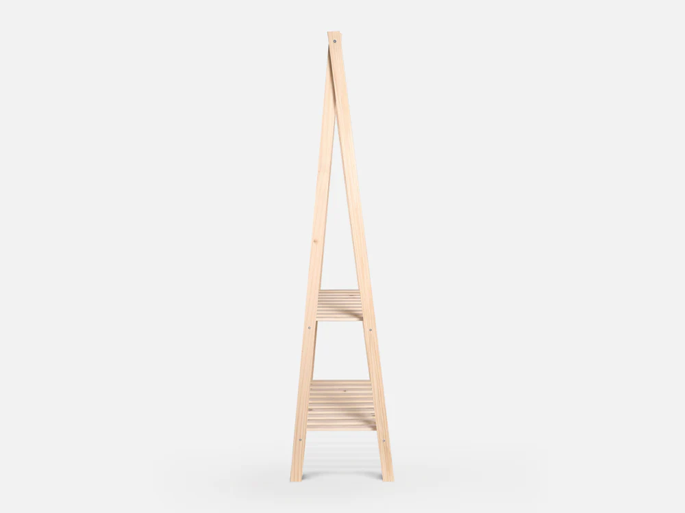 PEIPUS Wooden Clothes Rack - Oak - Image 5