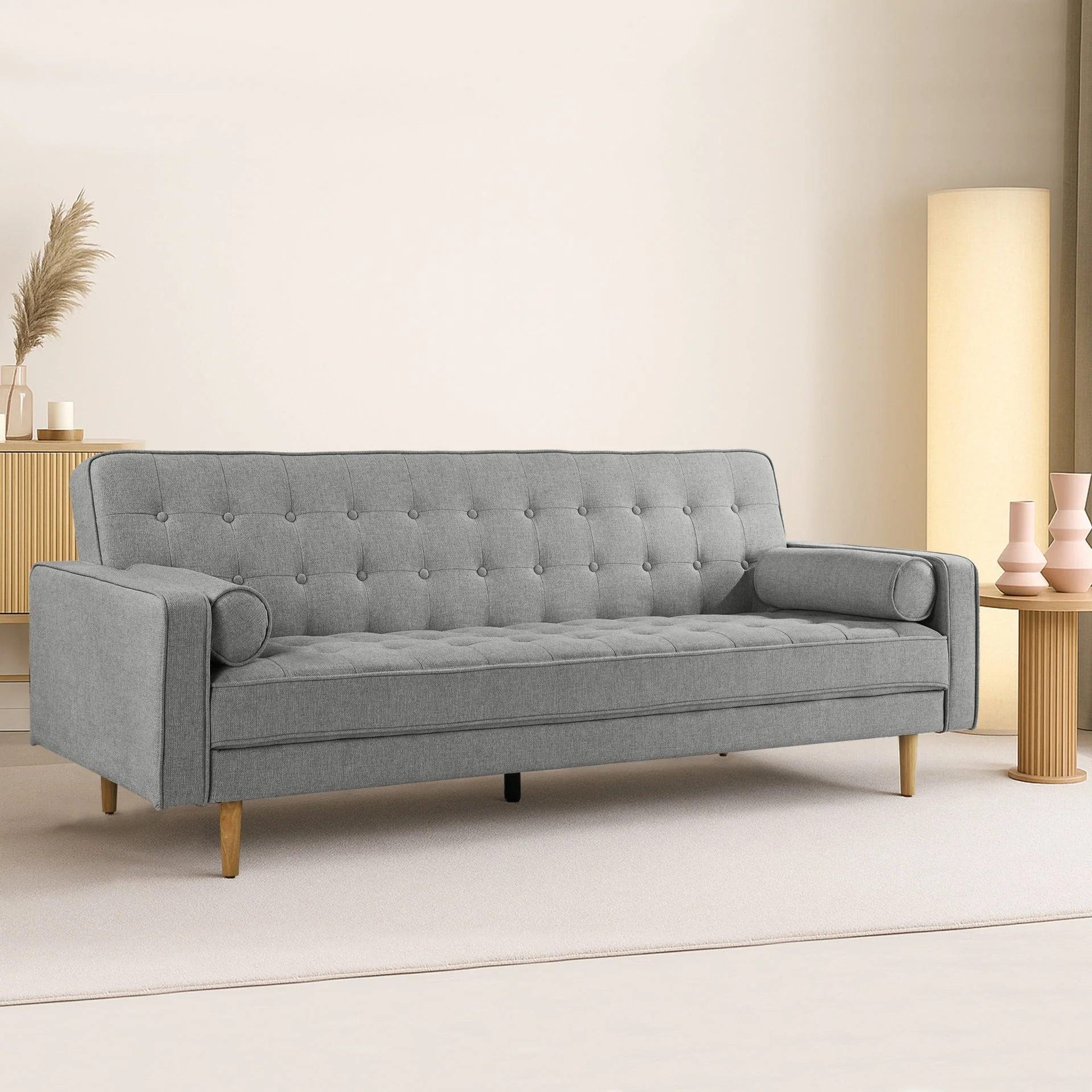 Penzance 3 Seater Sofa Bed - Dark Grey
