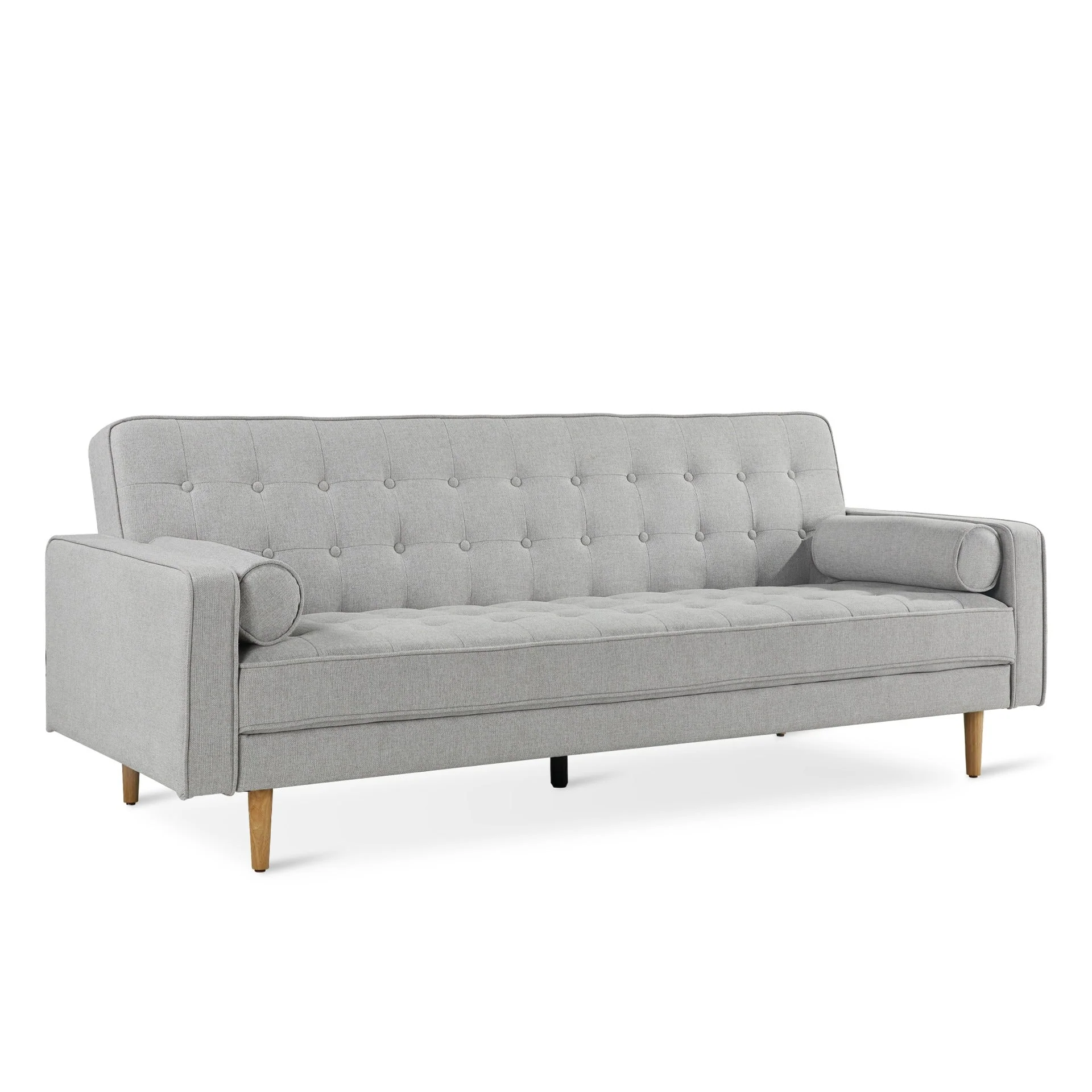Penzance 3 Seater Sofa Bed - Light Grey - Image 3