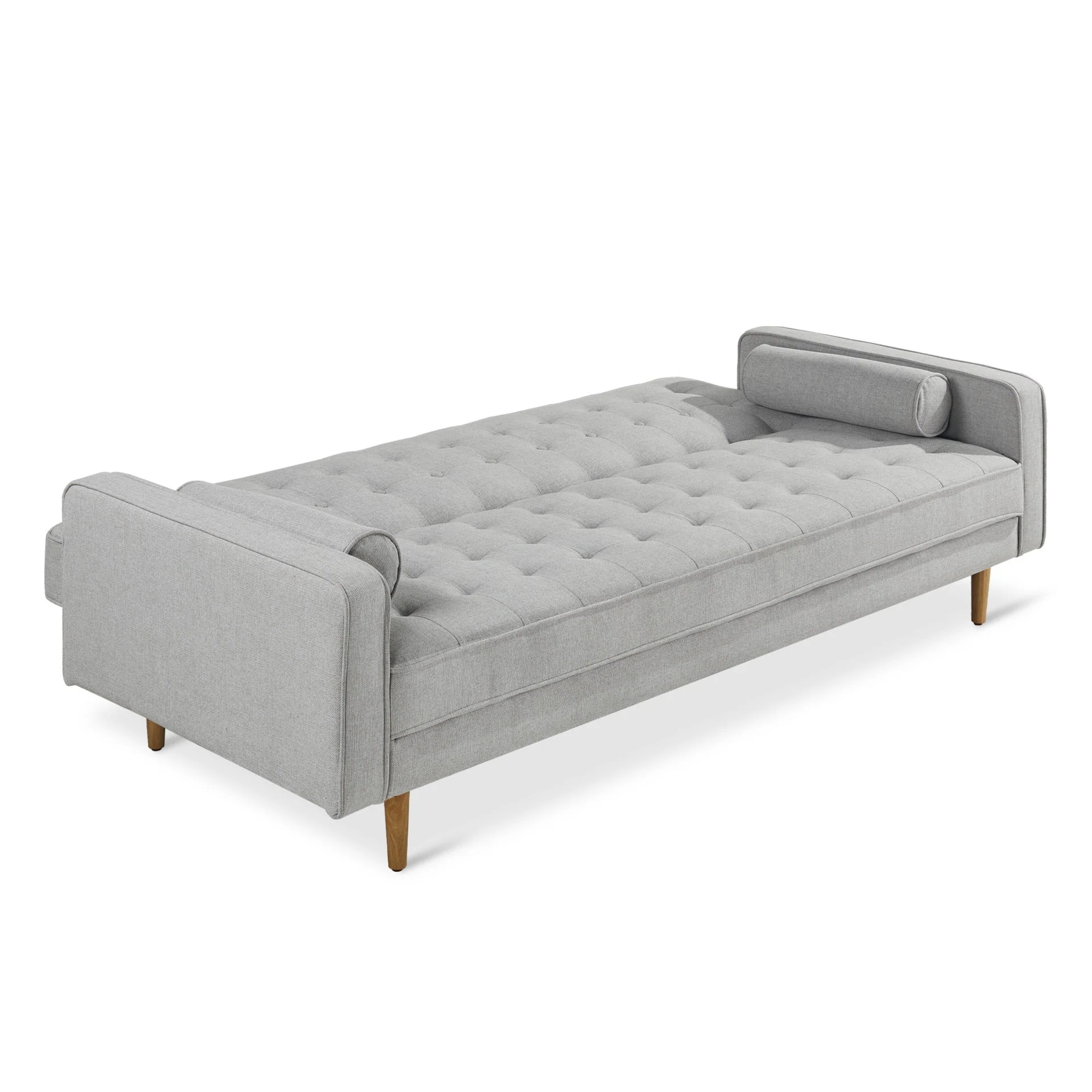 Penzance 3 Seater Sofa Bed - Light Grey - Image 4