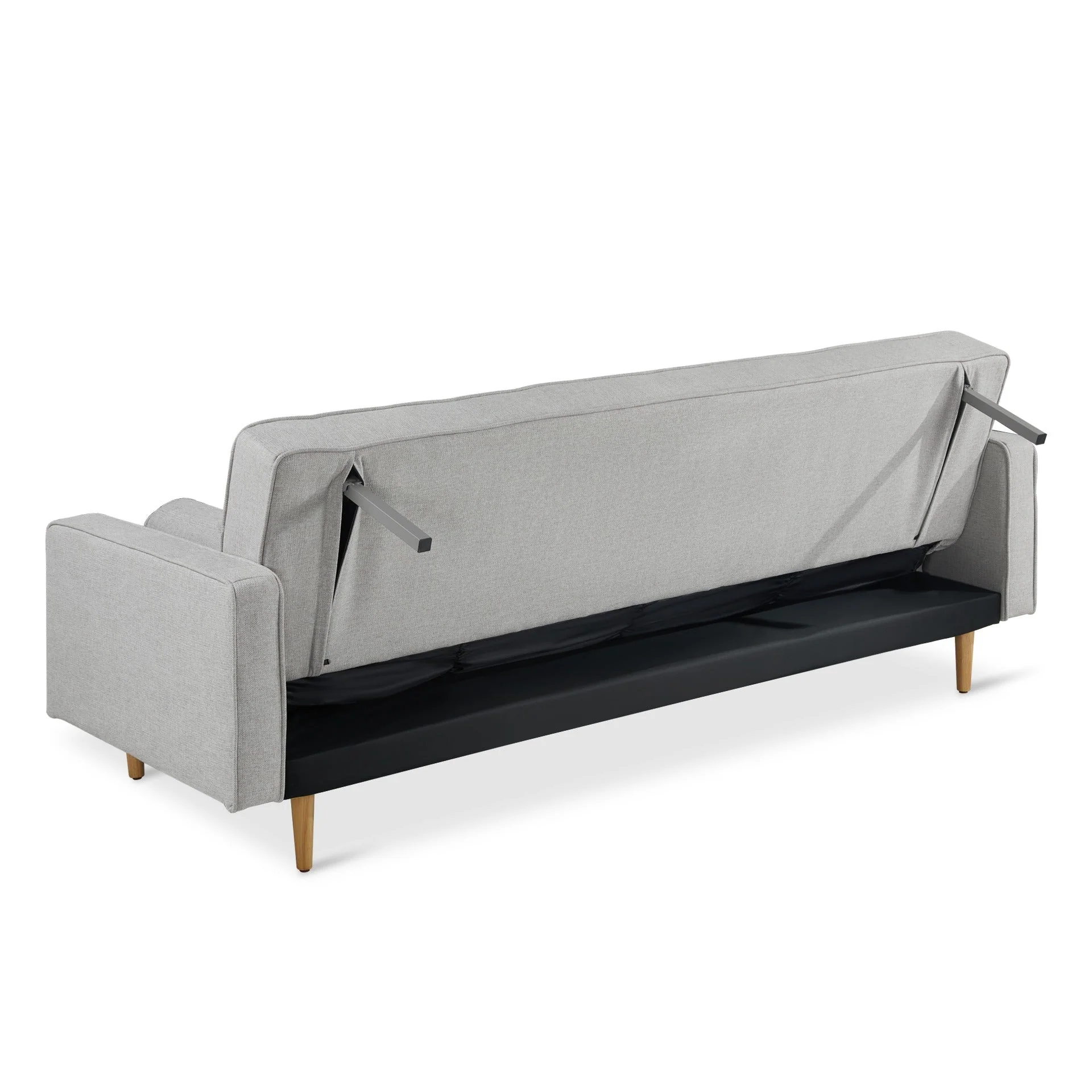 Penzance 3 Seater Sofa Bed - Light Grey - Image 7