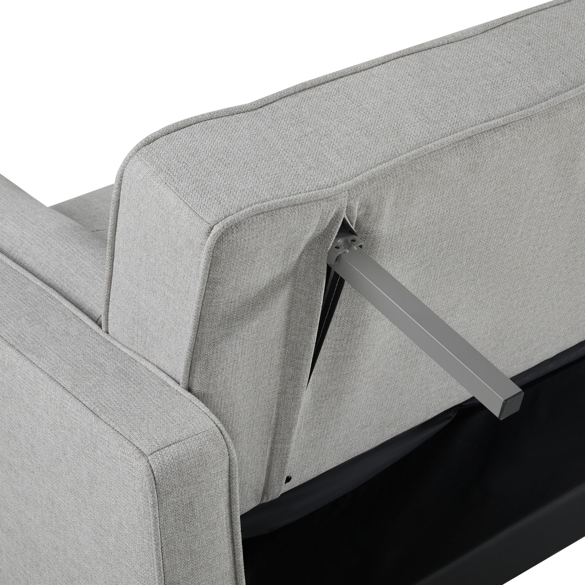 Penzance 3 Seater Sofa Bed - Light Grey - Image 8