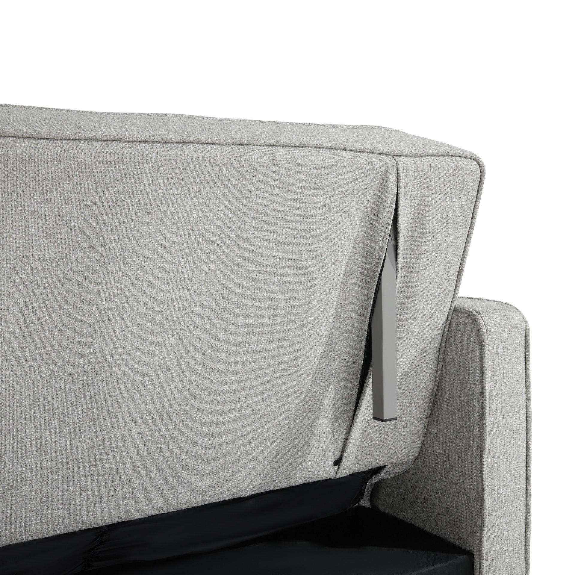 Penzance 3 Seater Sofa Bed - Light Grey - Image 9