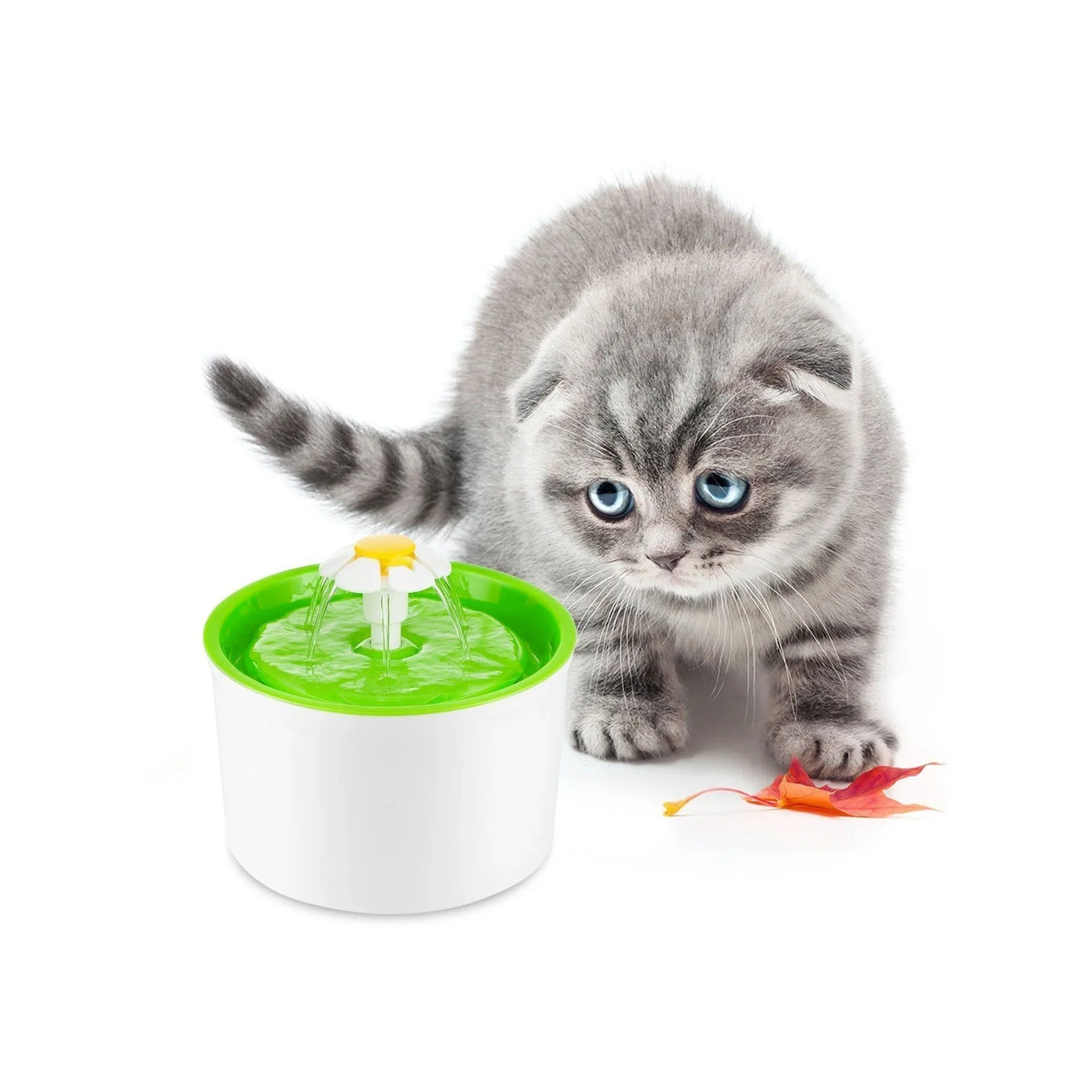 Pet Water Fountain Drinking Fountain Feeder - Green - Image 3